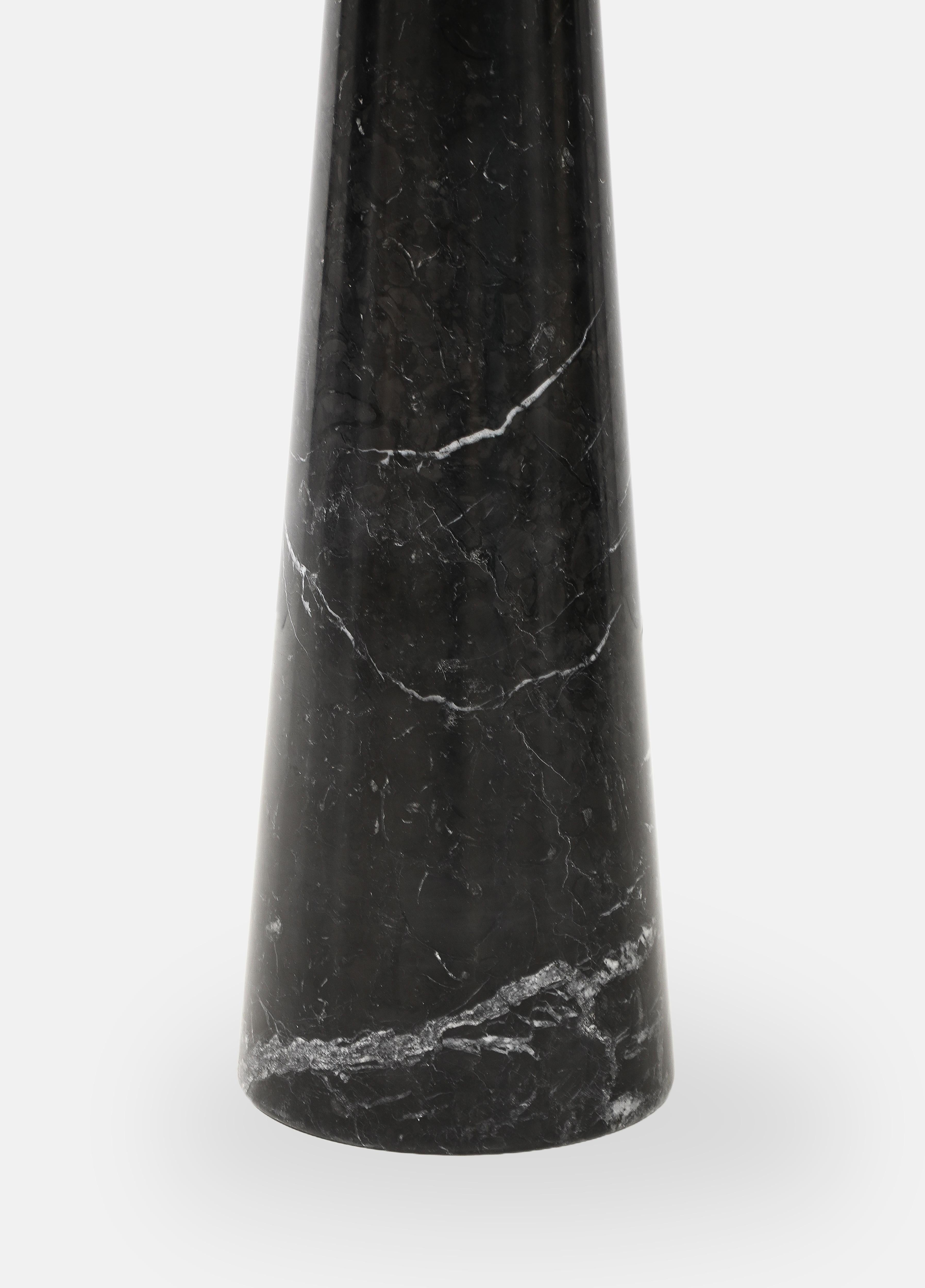 Angelo Mangiarotti Nero Marquina Marble Tall Side Table from Eros Series, 1971 For Sale 1