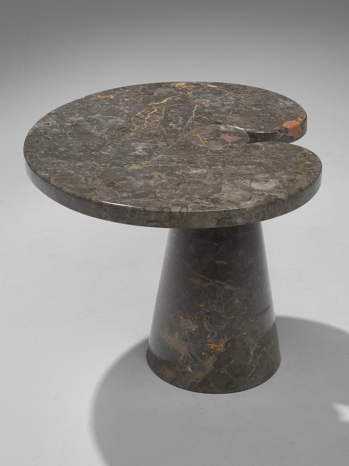Angelo Mangiarotti Pair of 'Eros' Side Tables in Grey Marble 1
