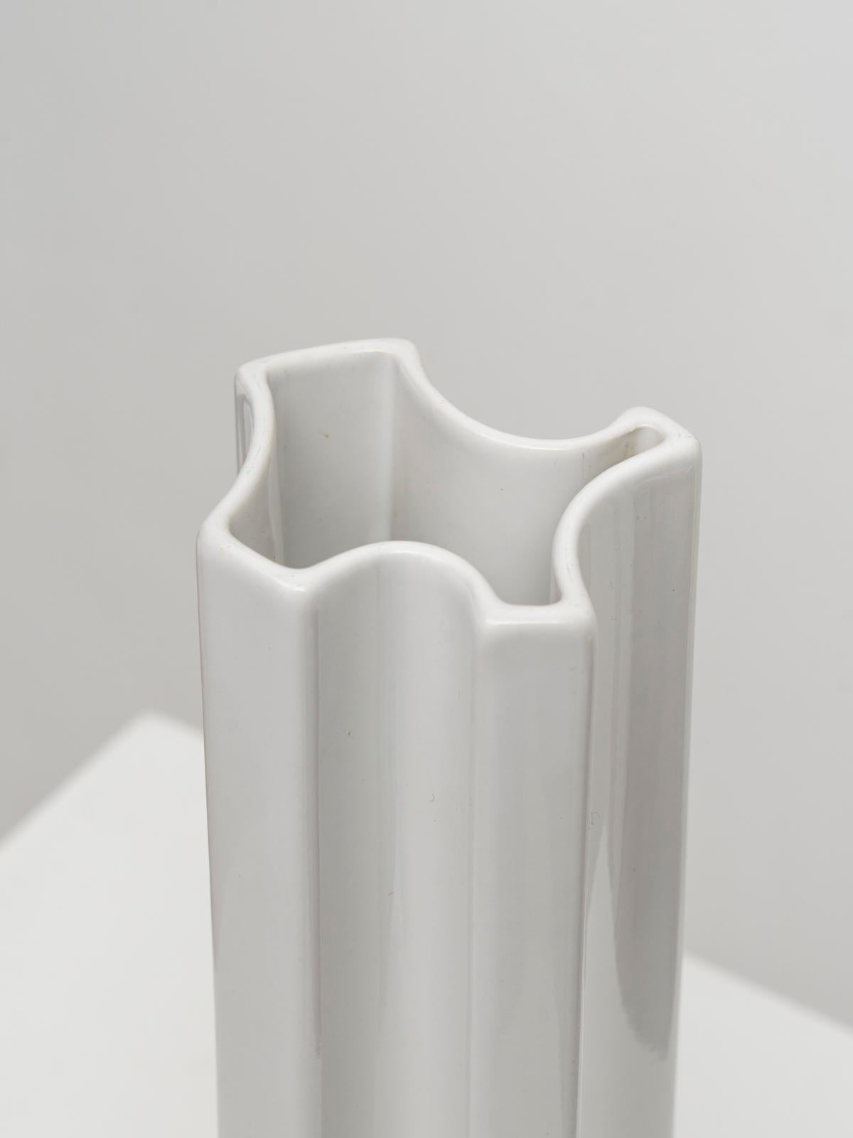 Mid-20th Century Angelo Mangiarotti Pair of M6 and M8 Ceramic Vases for Brambilla, 1960s For Sale