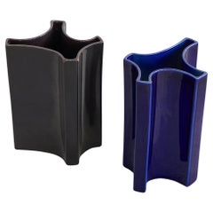 Angelo Mangiarotti Pair of Mid Century Vases for Fratelli Brambilla 1960s