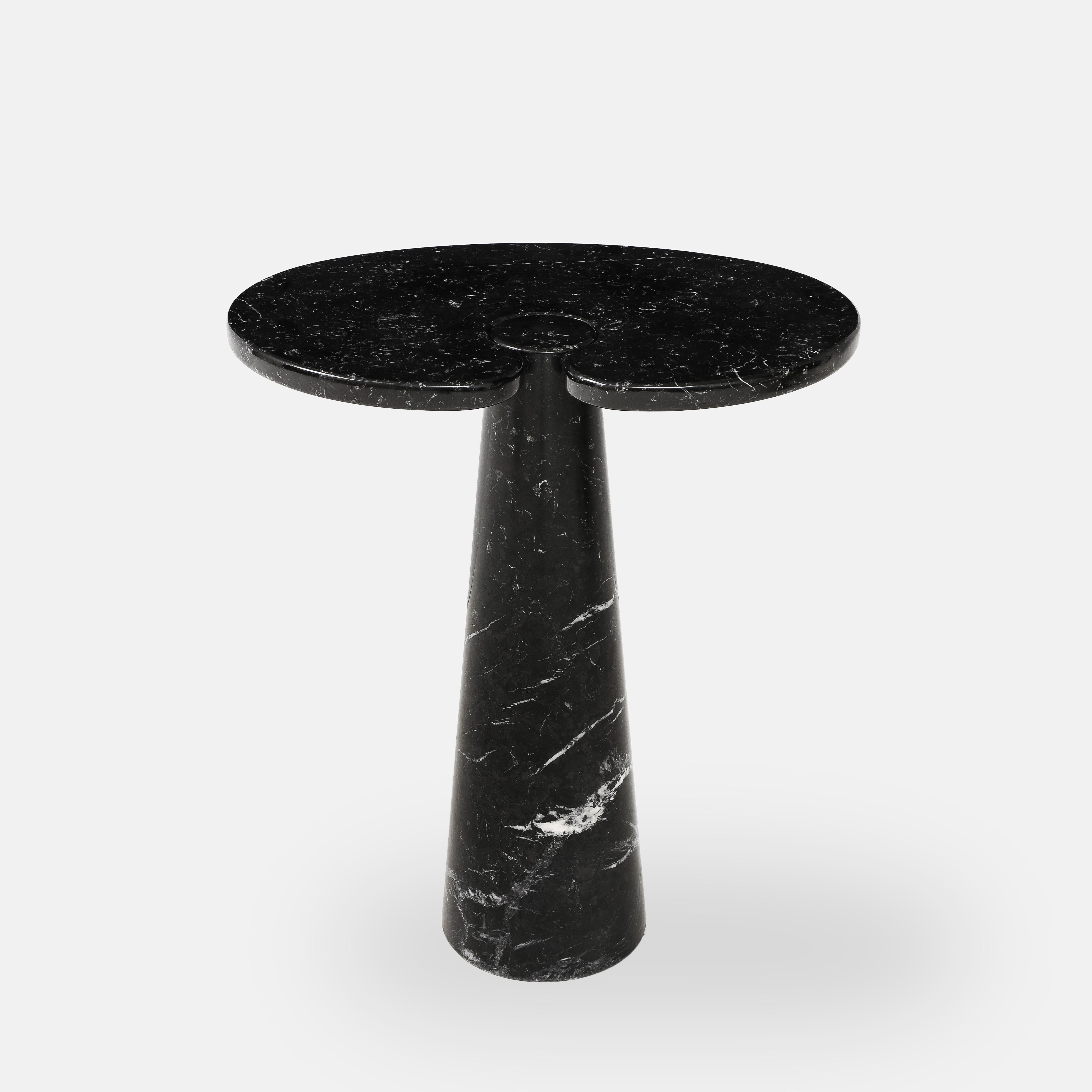 Angelo Mangiarotti Pair of Nero Marquina Eros Marble Tall Side Tables, 1971 For Sale 6