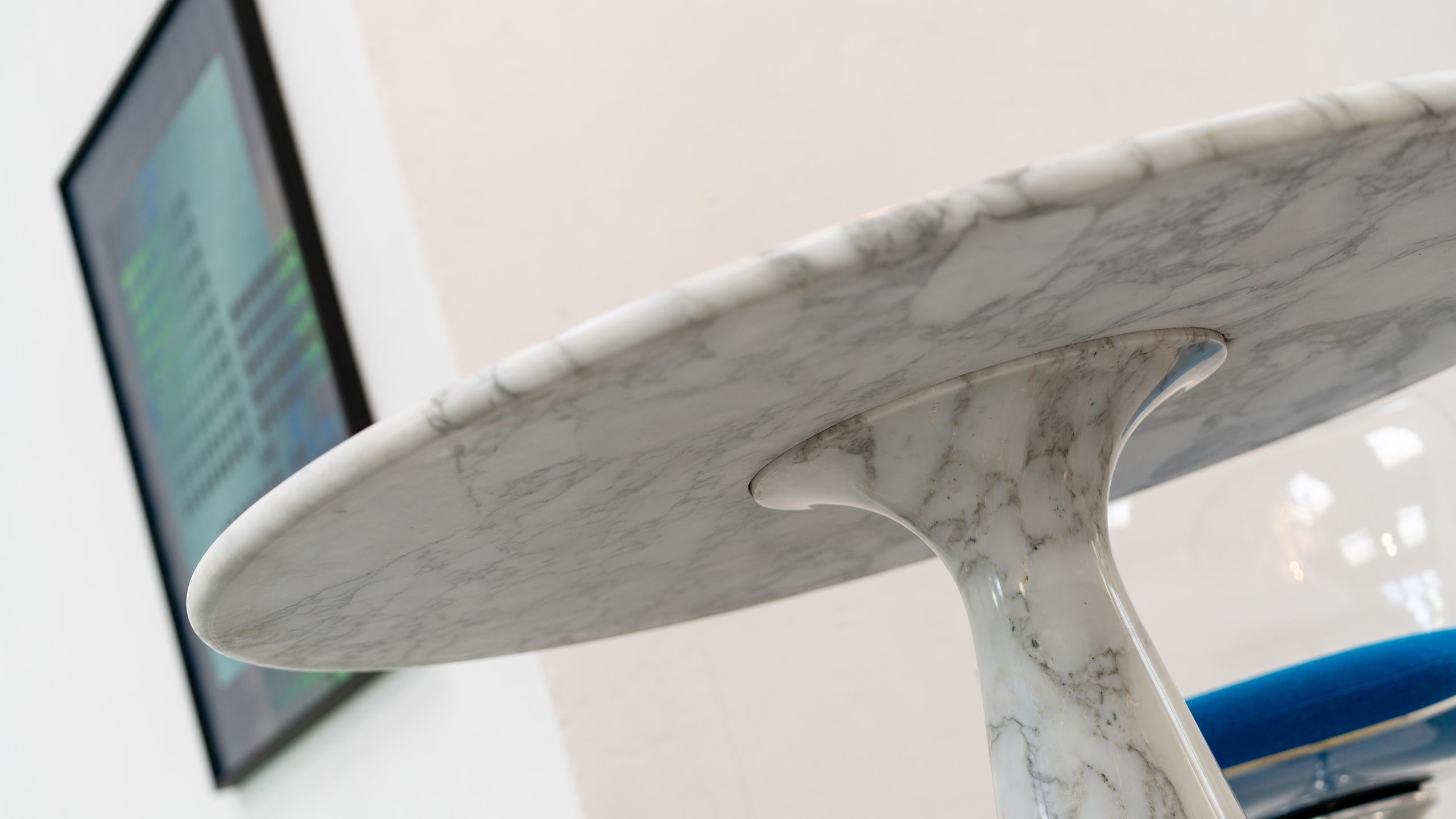 Angelo Mangiarotti, Pedestal Marble Dining Table, 1972 by Skipper, Italy 6