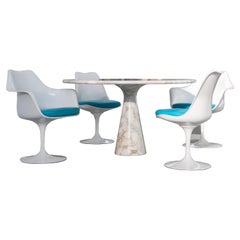 Angelo Mangiarotti, Pedestal Marble Dining Table, 1972 by Skipper, Italy