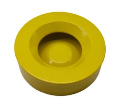 Angelo Mangiarotti para Danese Cenicero amarillo 'Barbados', Italia Años 60