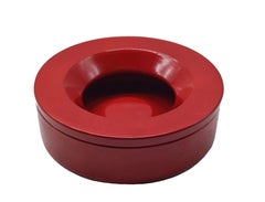 Angelo Mangiarotti para Danese Cenicero rojo 'Barbados', Italia Años 60