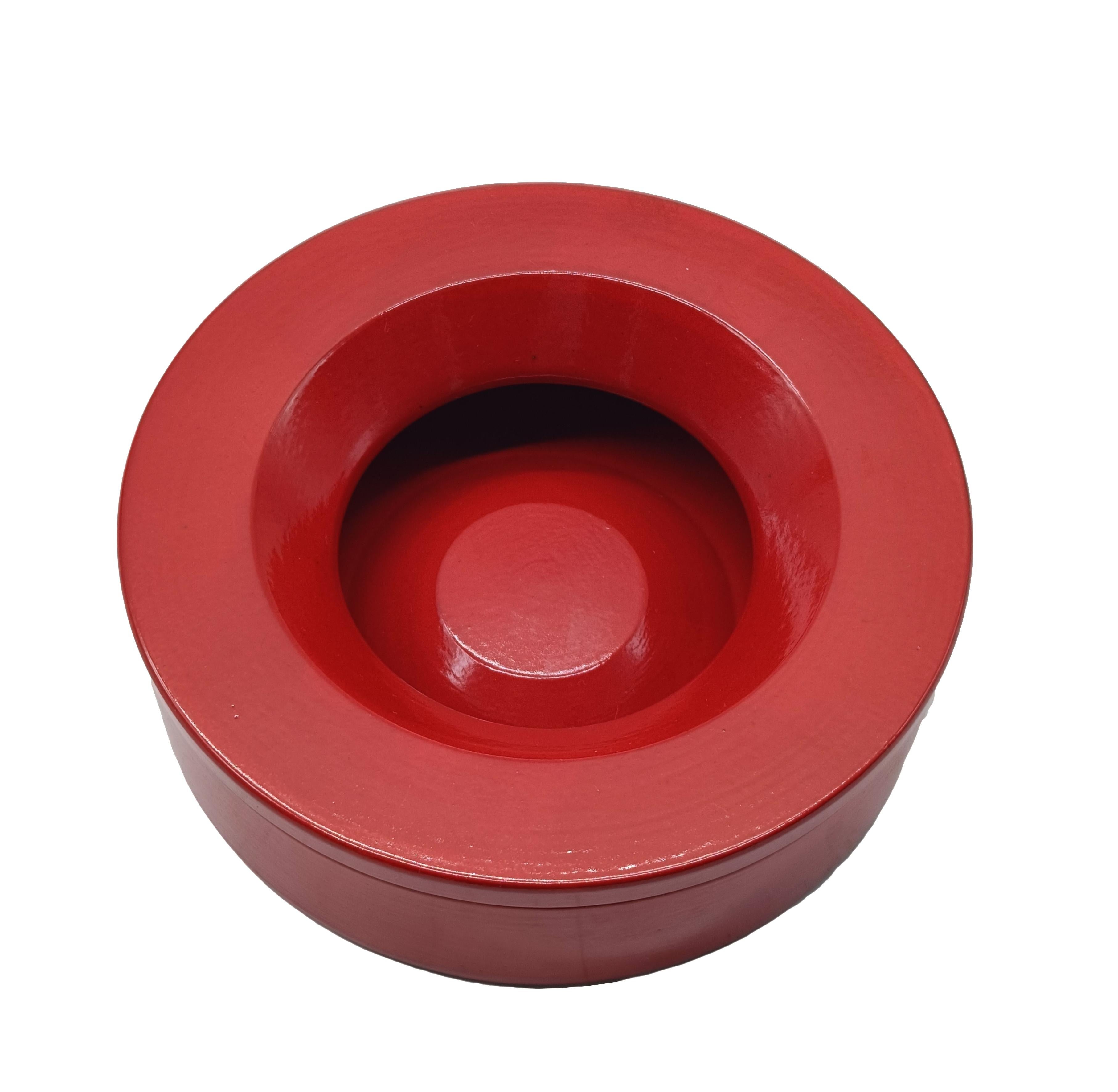 Mid-Century Modern Angelo Mangiarotti per Danese Posacenere Rosso 