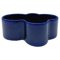 Angelo Mangiarotti per F.lli Brambilla Centrotavola in Ceramica Blu, Italia 1970