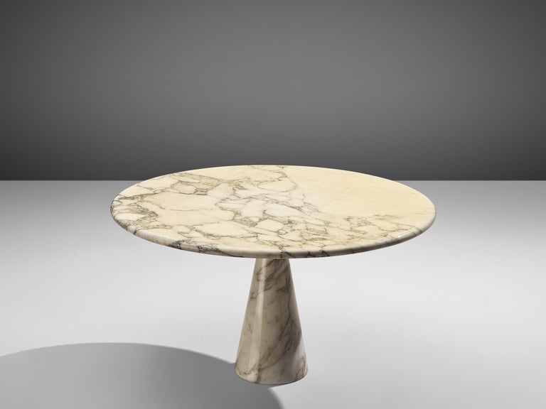 Angelo Mangiarotti Perdestal Table in Carrara marble ...