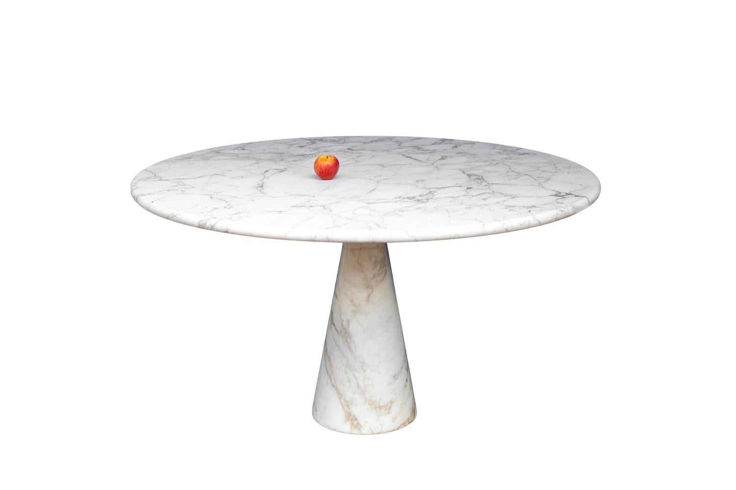 Angelo Mangiarotti Pour Skipper, Table “M1” in White Marble Calacatta, 1970s 3