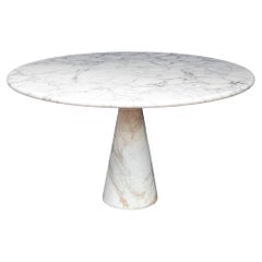 Angelo Mangiarotti Pour Skipper, table M1 en marbre blanc Calacatta, 1970