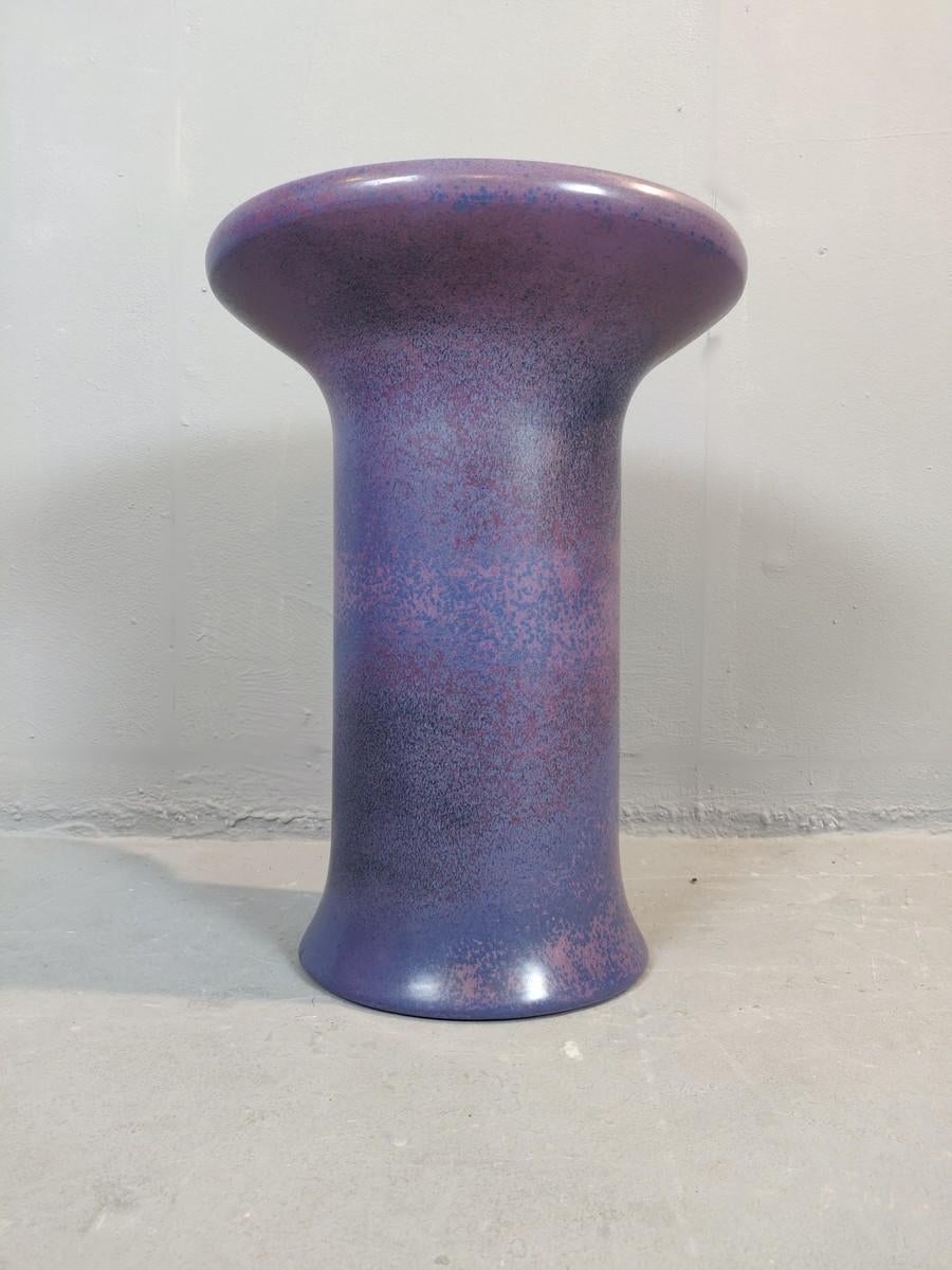 Ceramic Angelo Mangiarotti Purple Umbrella Stand, 1970s For Sale