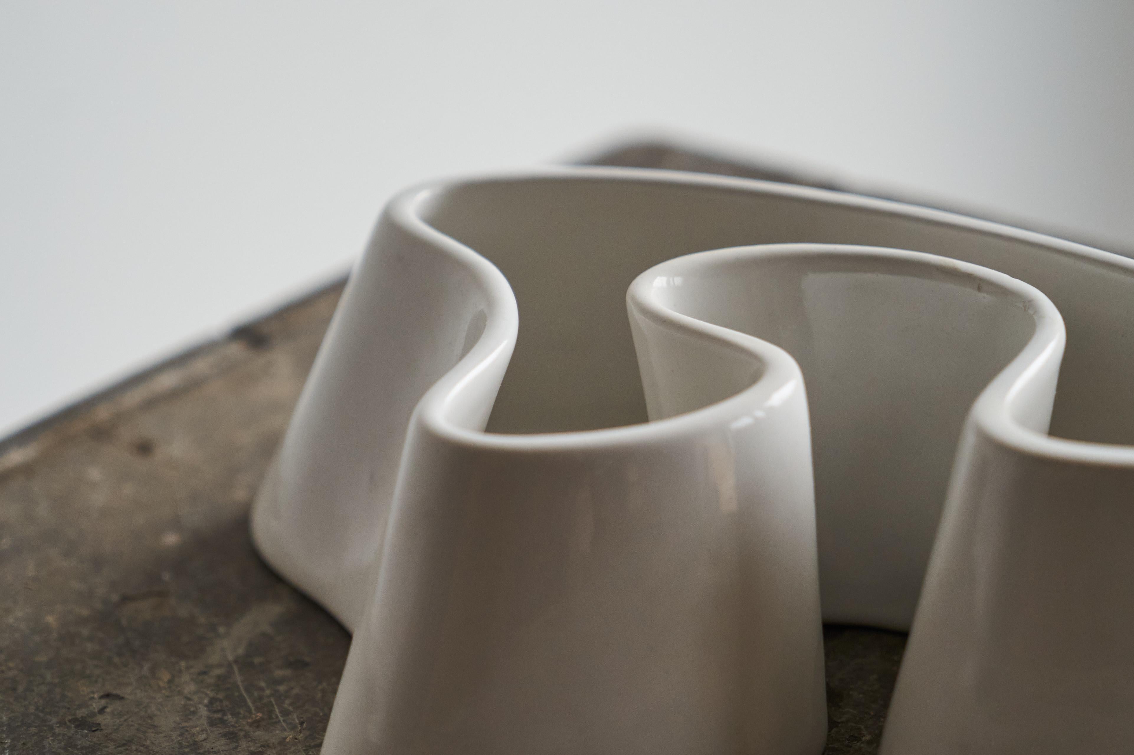 Hand-Crafted Angelo Mangiarotti Rare Ceramic Object 'Tremiti Formalibera' Danese Milano 1964 For Sale