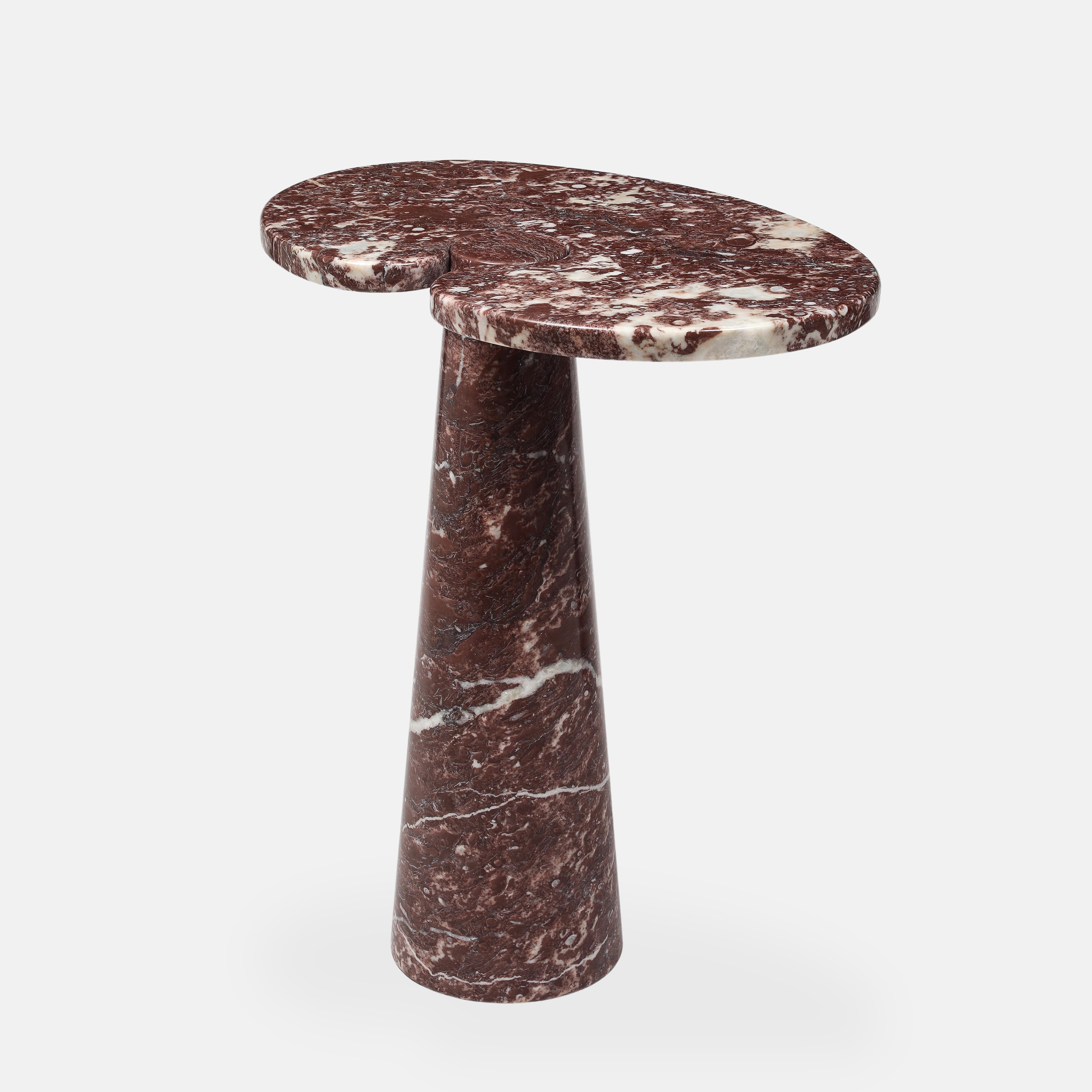 Poli Angelo Mangiarotti Table d'appoint ou console en marbre rosso, 1971 en vente