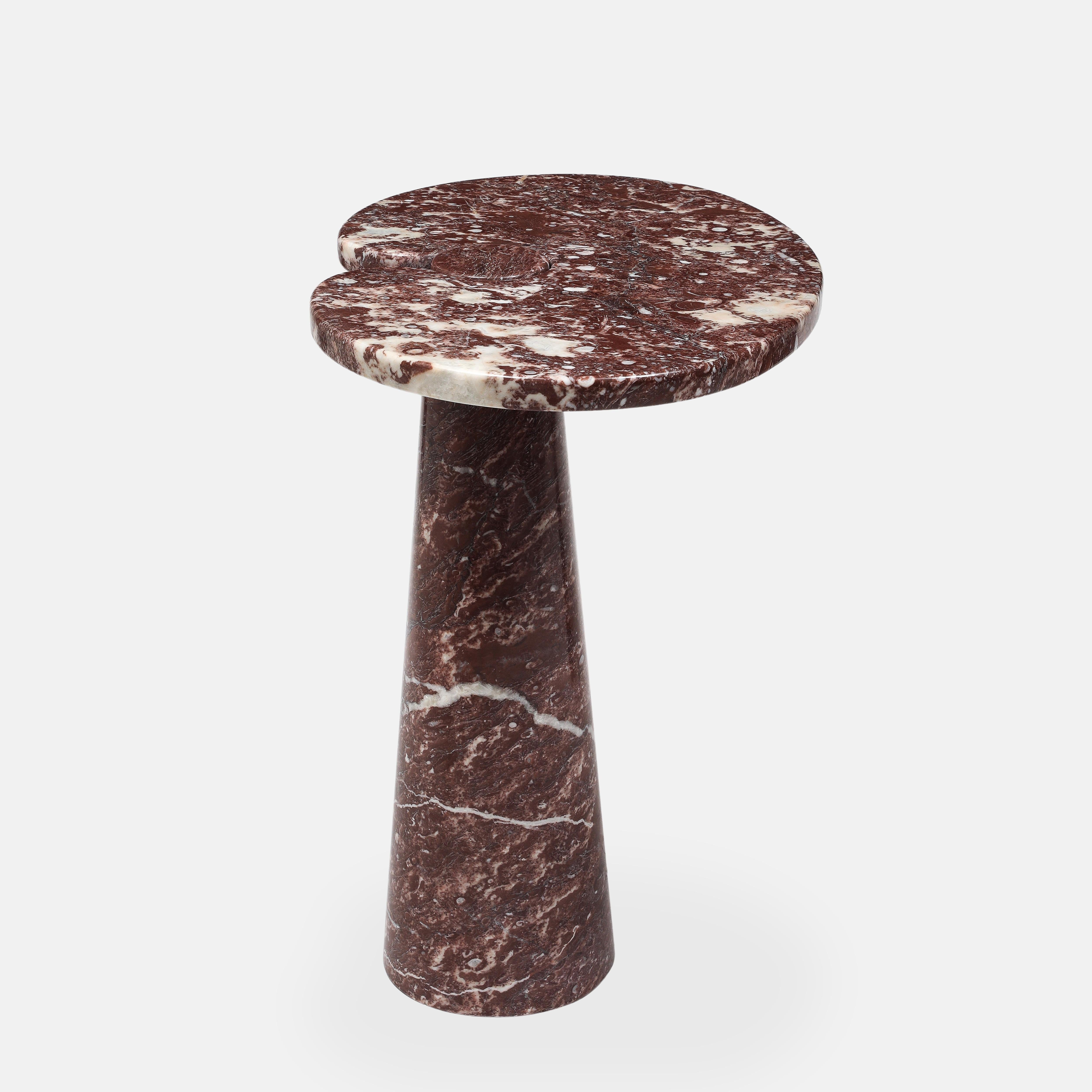 Angelo Mangiarotti Table d'appoint ou console en marbre rosso, 1971 Bon état - En vente à New York, NY