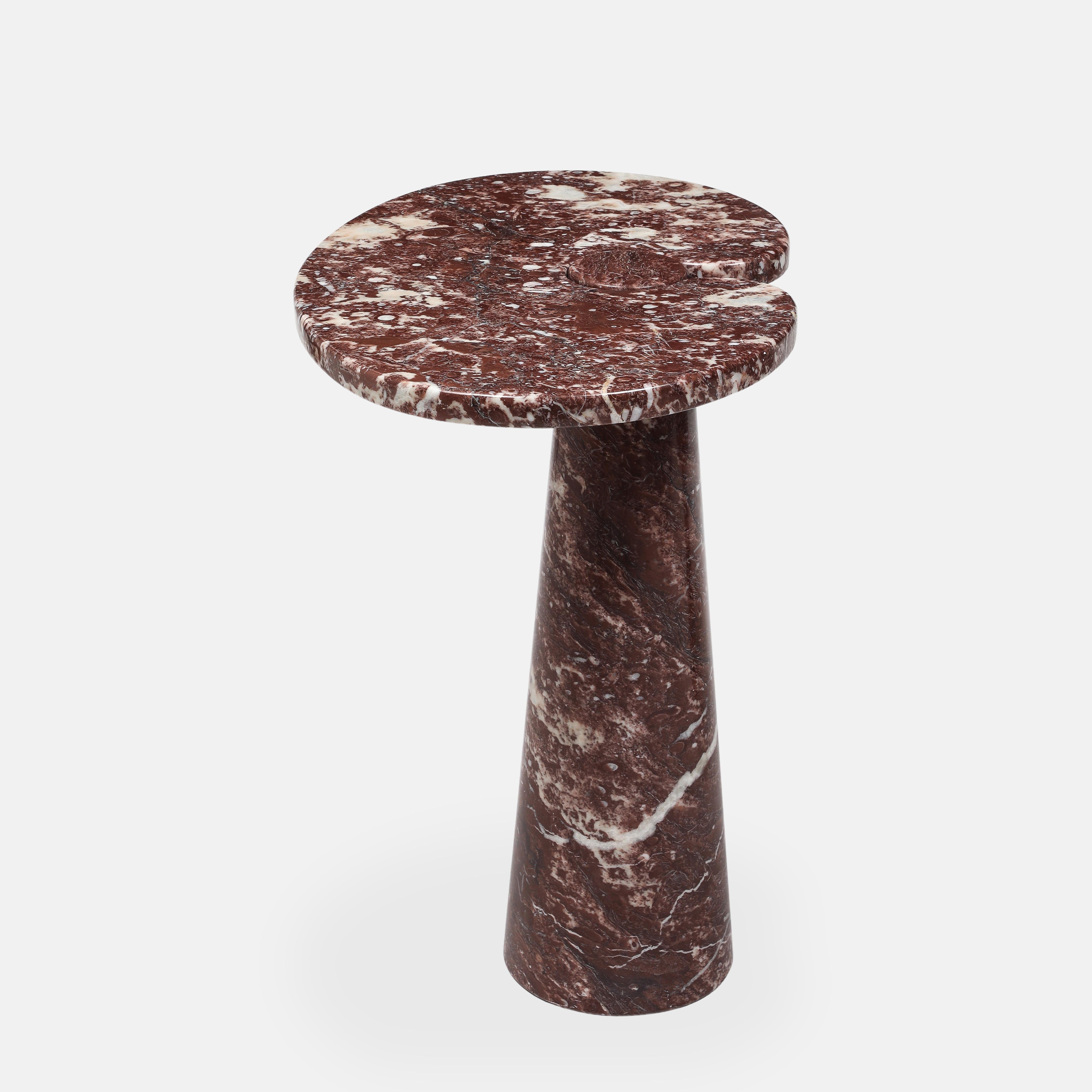 Marbre Angelo Mangiarotti Table d'appoint ou console en marbre rosso, 1971 en vente