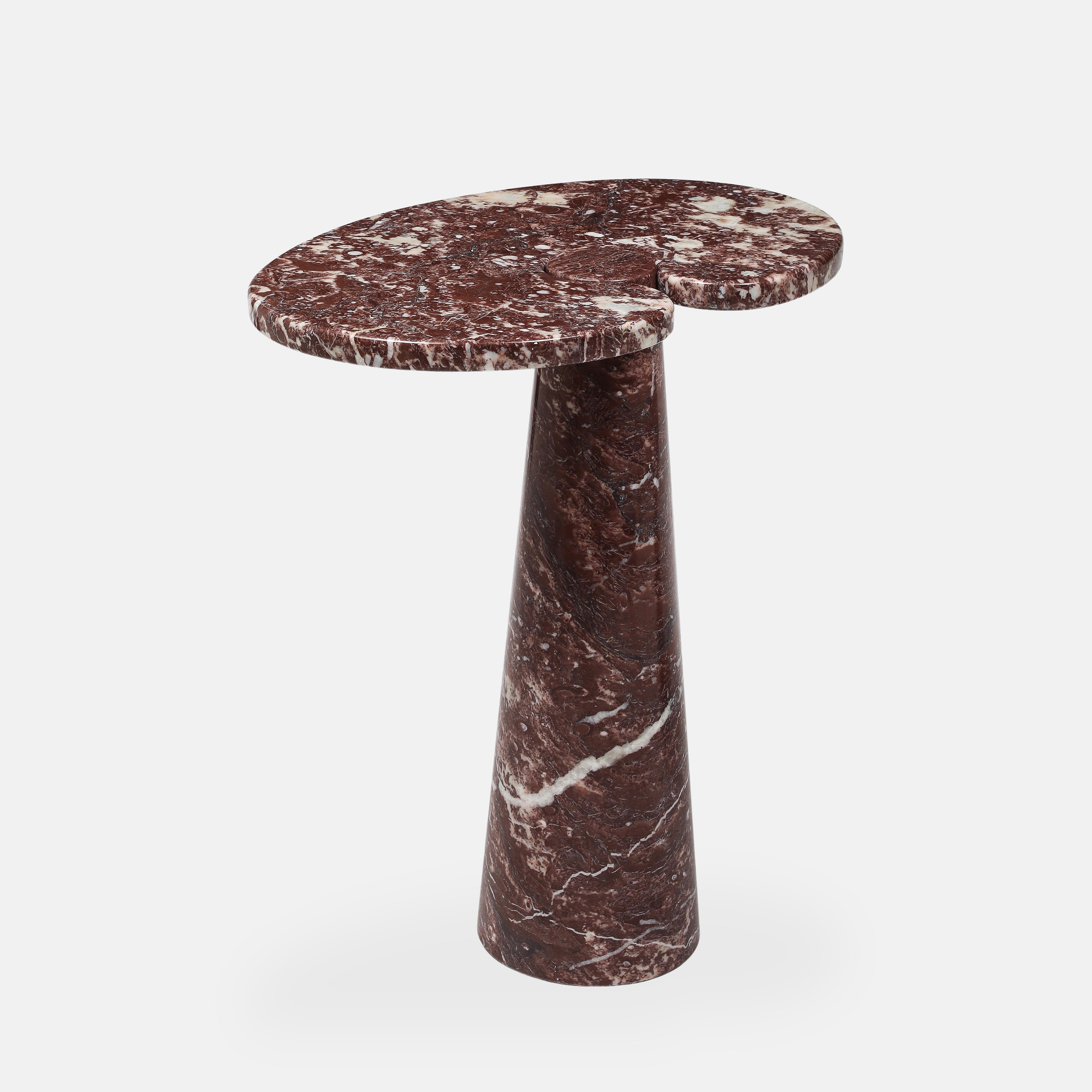 Angelo Mangiarotti Table d'appoint ou console en marbre rosso, 1971 en vente 1