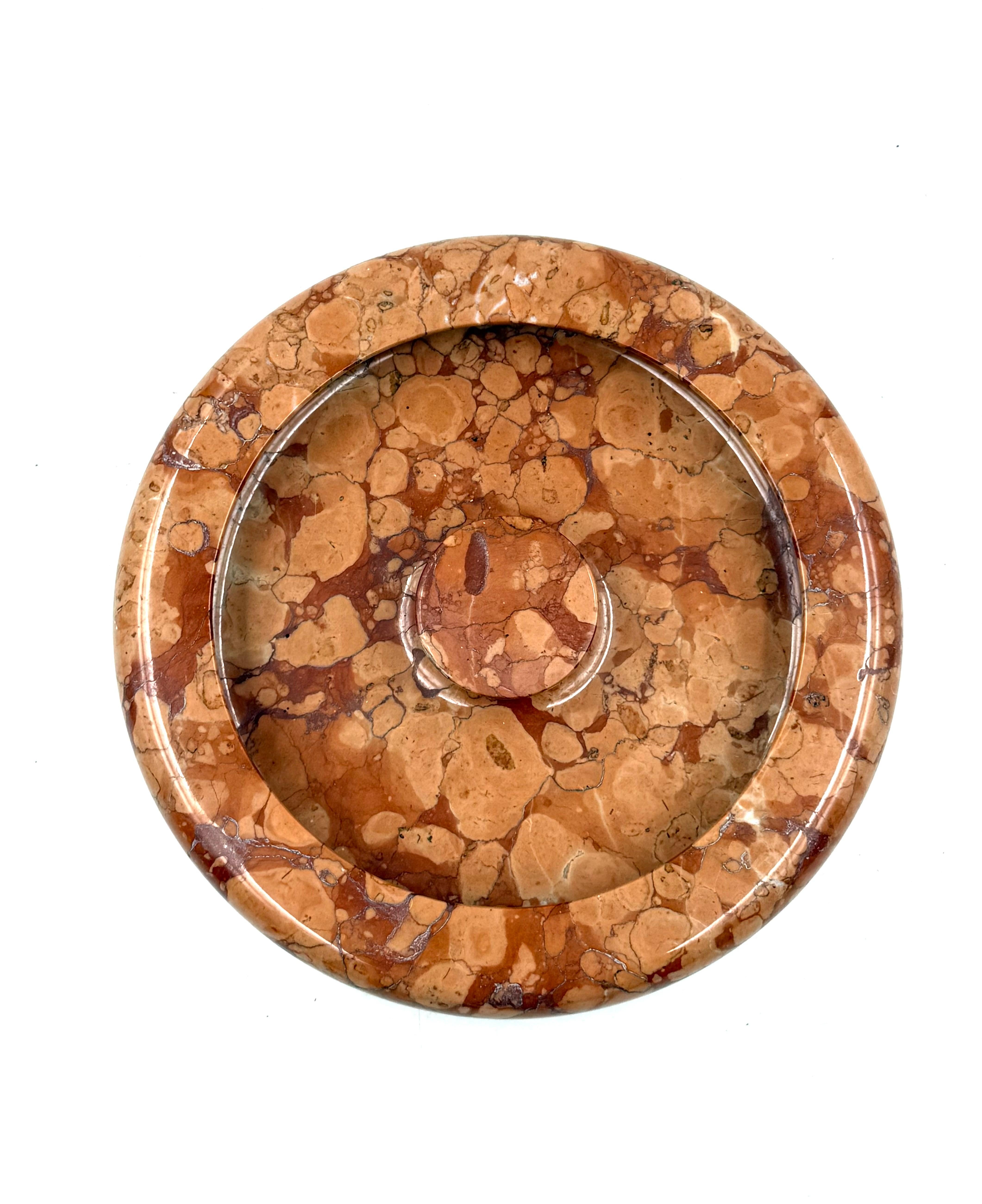Angelo Mangiarotti, red marble centerpiece / bowl, Knoll Internat. Italy, 1970s en venta 5