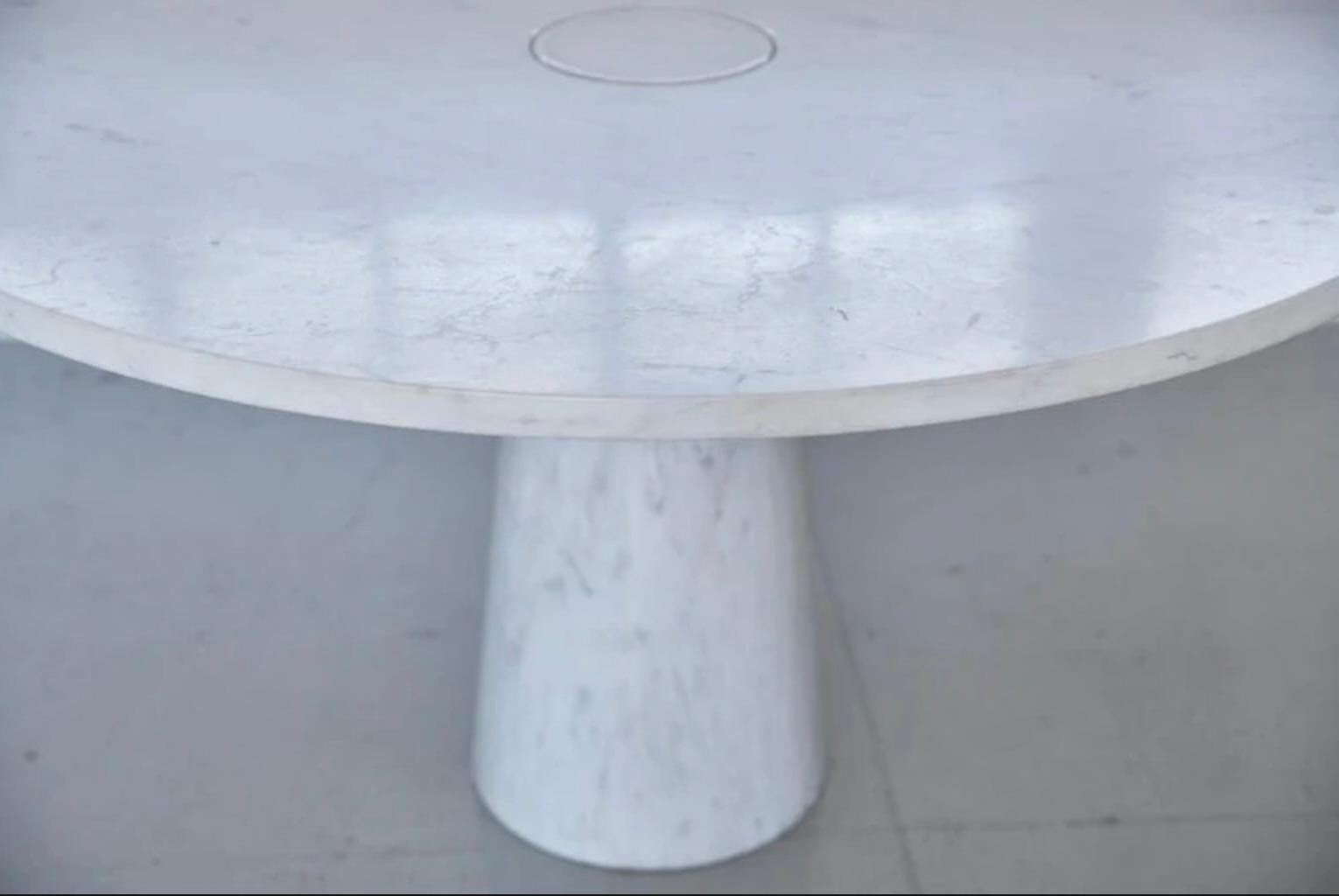Italian Angelo Mangiarotti Round Dining Table For Sale