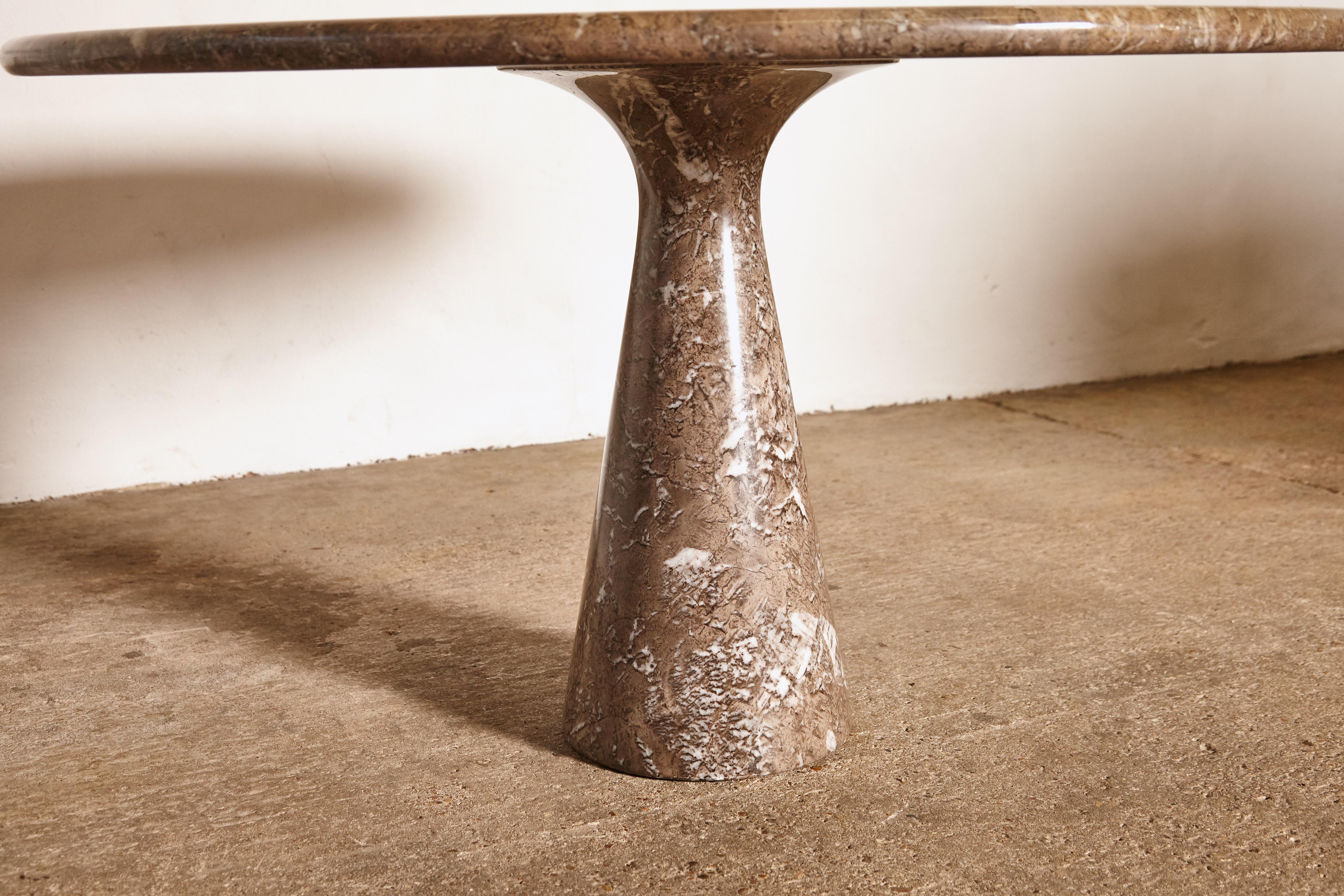 Table de salle à manger ronde en marbre M1 Angelo Mangiarotti, Italie, années 1960/70 1