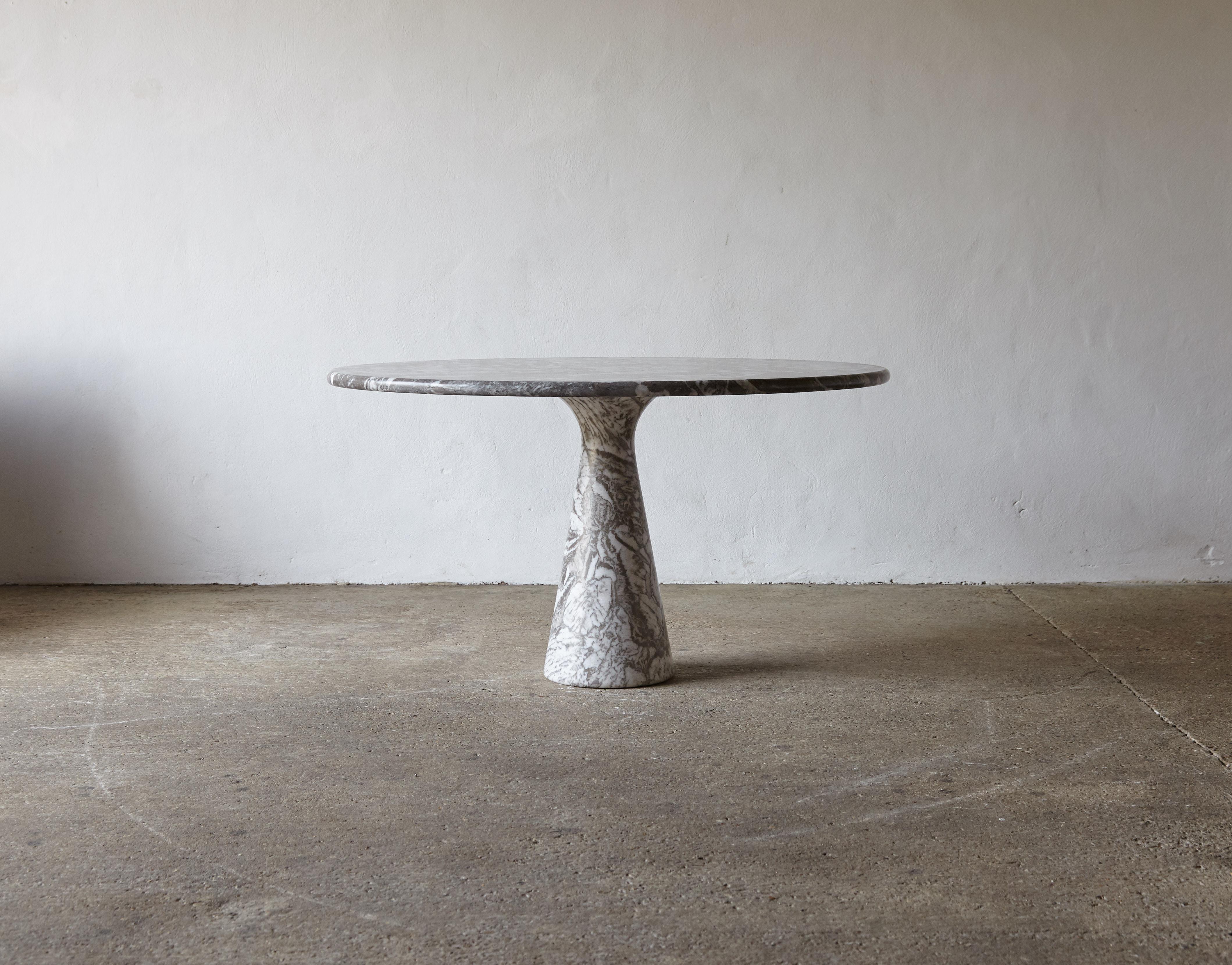 Italian Angelo Mangiarotti Round Marble M1 Dining Table, Italy, 1960s/70s