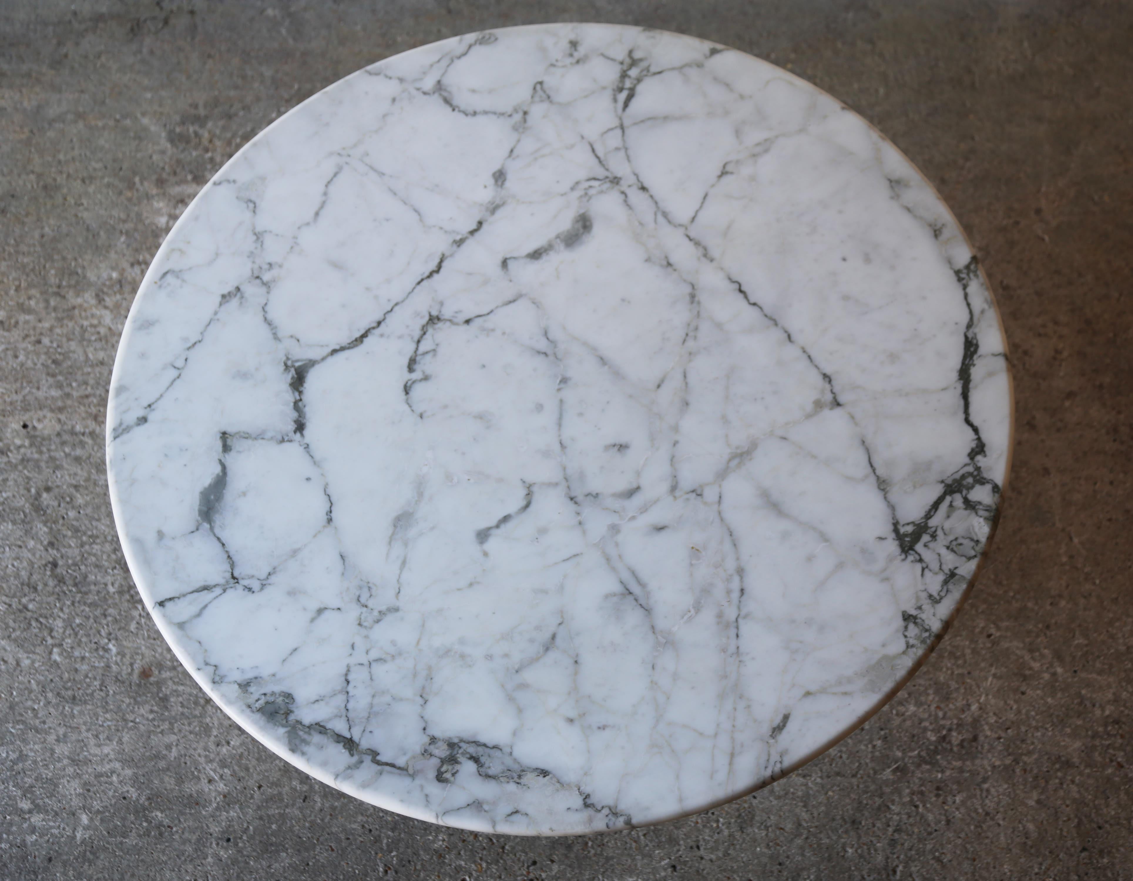 20th Century Angelo Mangiarotti Round Marble M1 Dining Table, Italy, 1970s For Sale