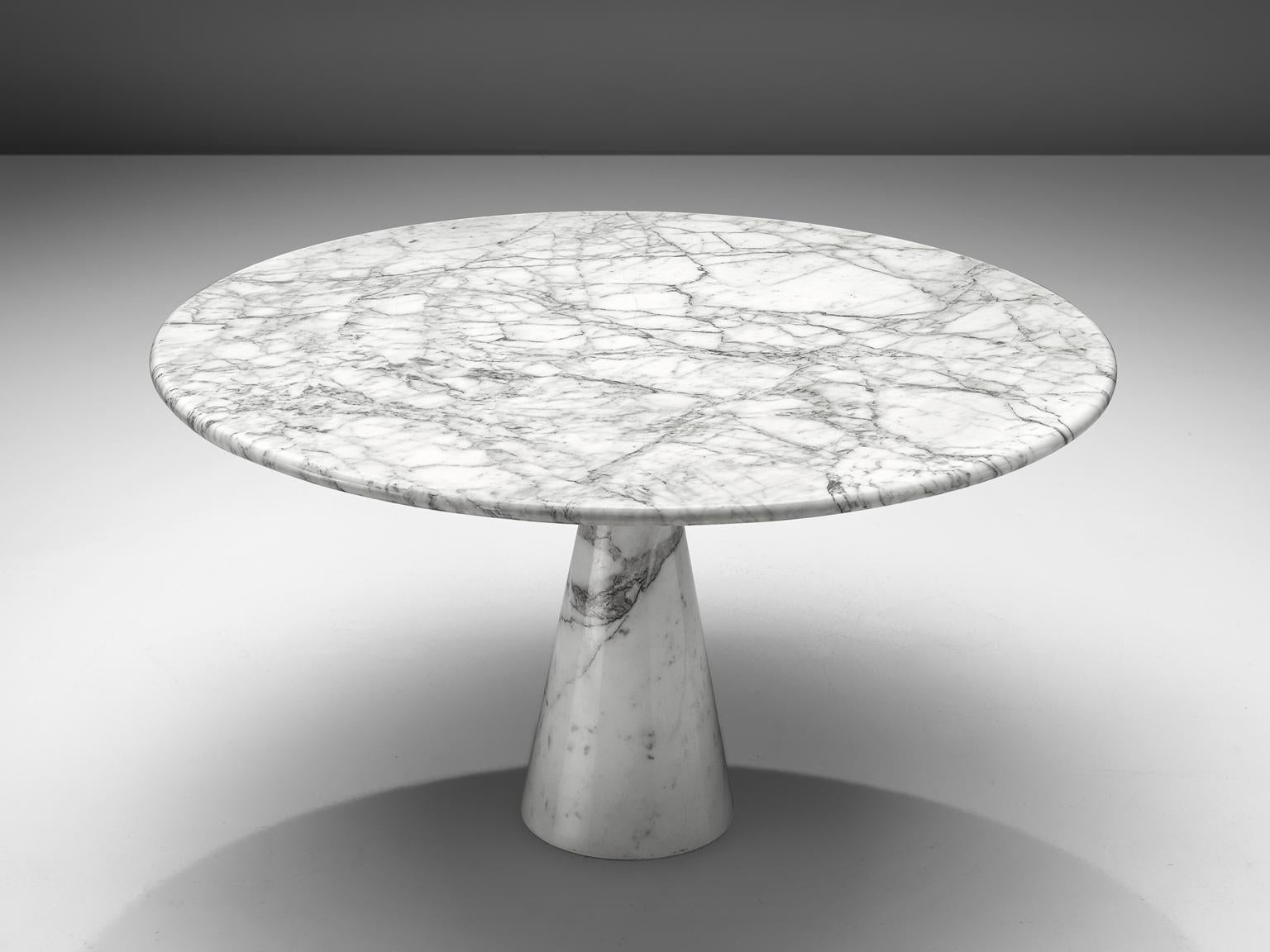 Mid-Century Modern Angelo Mangiarotti Round Marble Table