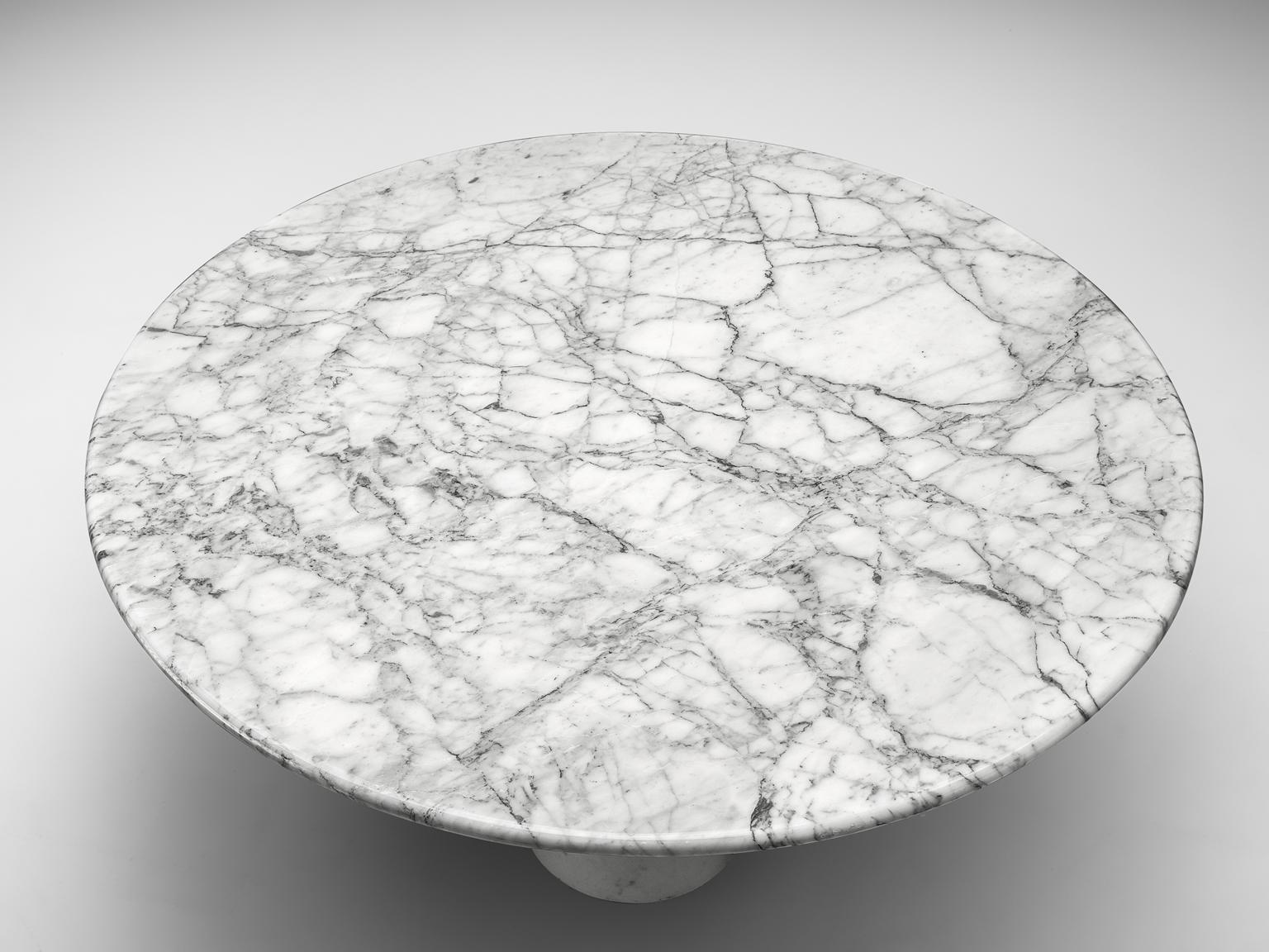Angelo Mangiarotti Round Marble Table In Good Condition In Waalwijk, NL
