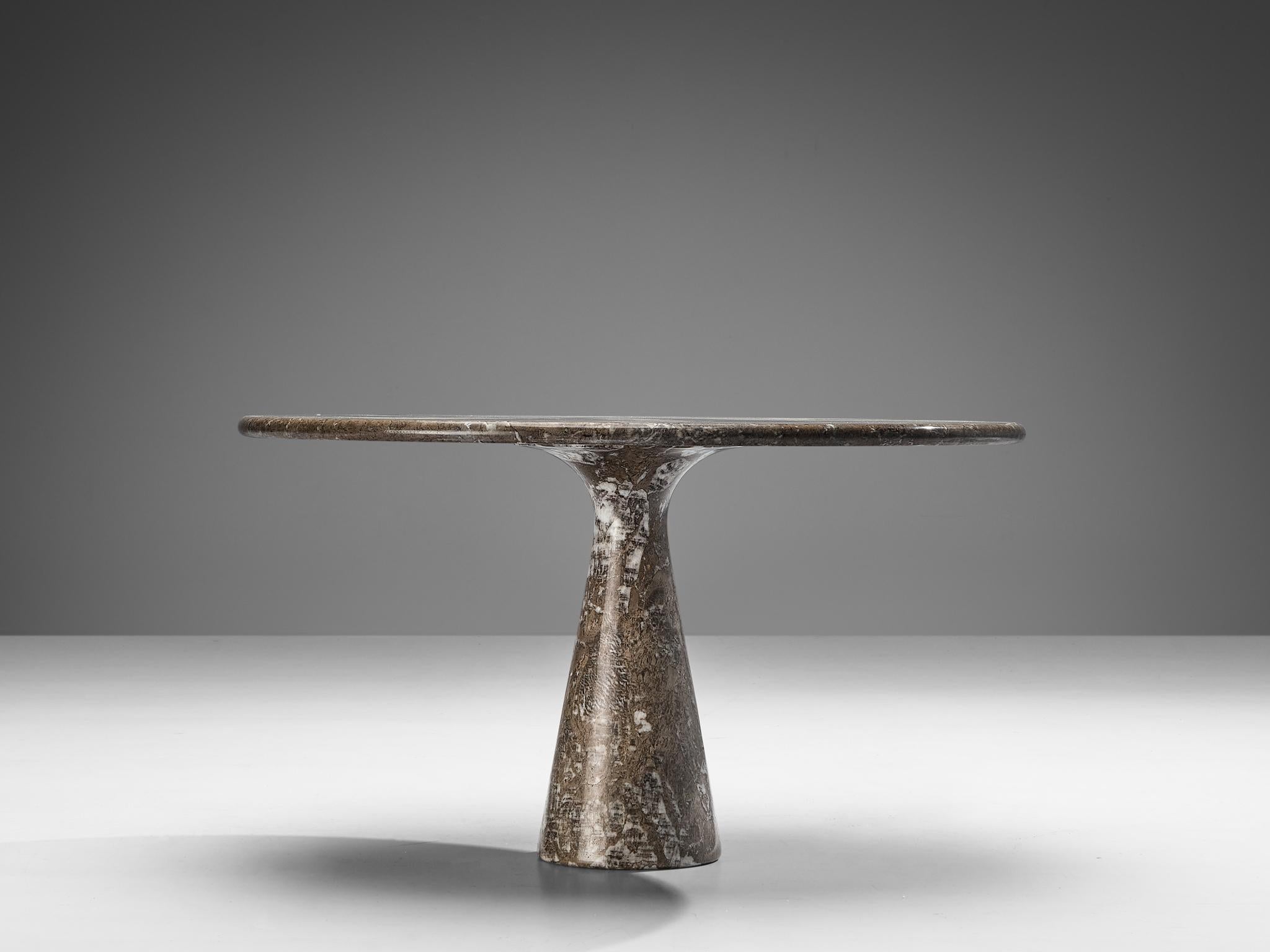 Angelo Mangiarotti Round Pedestal Dining Table in Marble  4