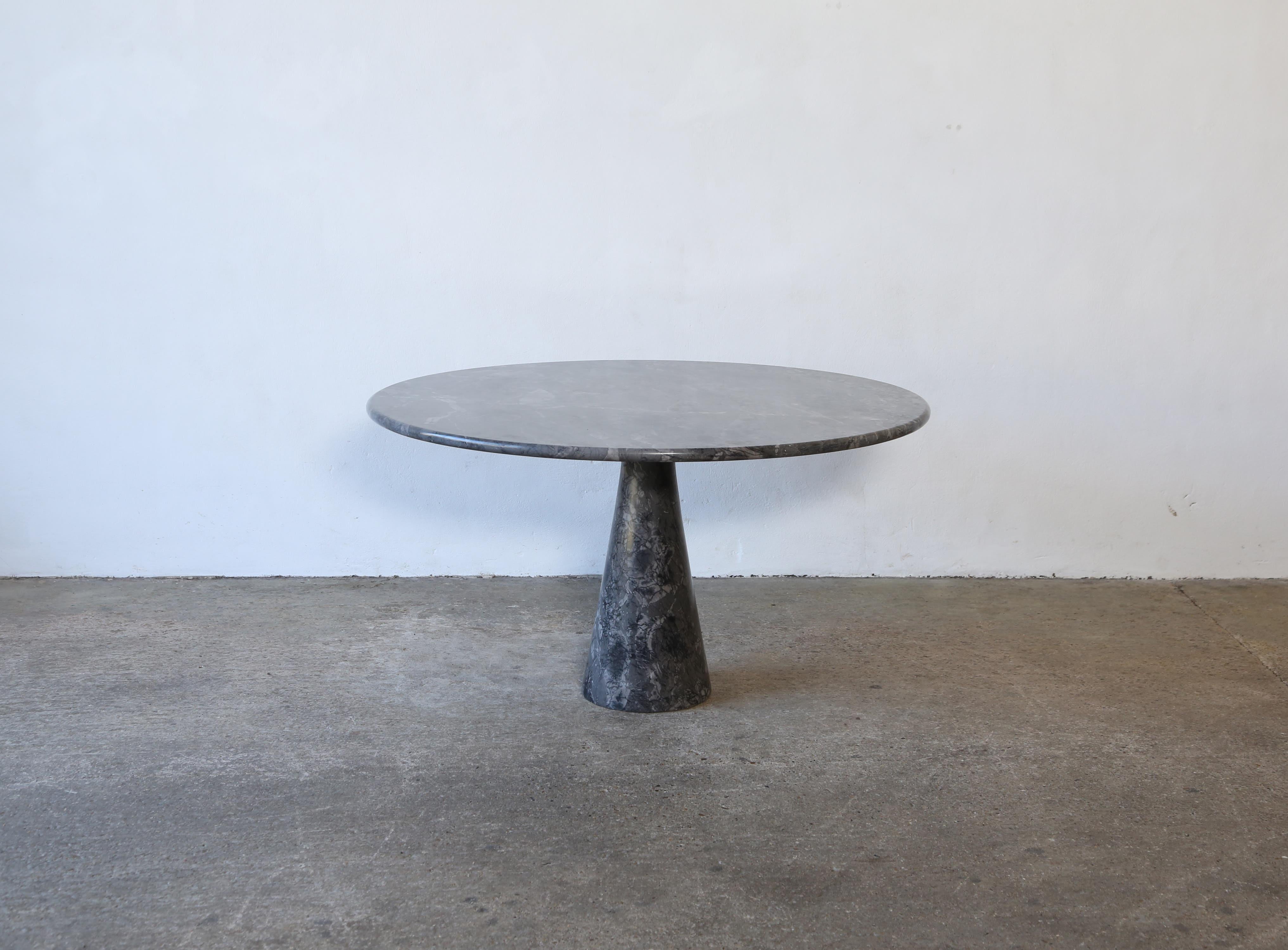 Angelo Mangiarotti Round Solid Marble M1 Dining Table, Italy, 1970s For Sale 8
