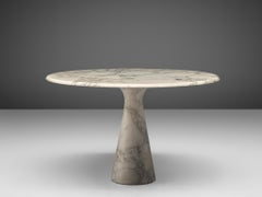 Angelo Mangiarotti Round Table in Carrara Marble