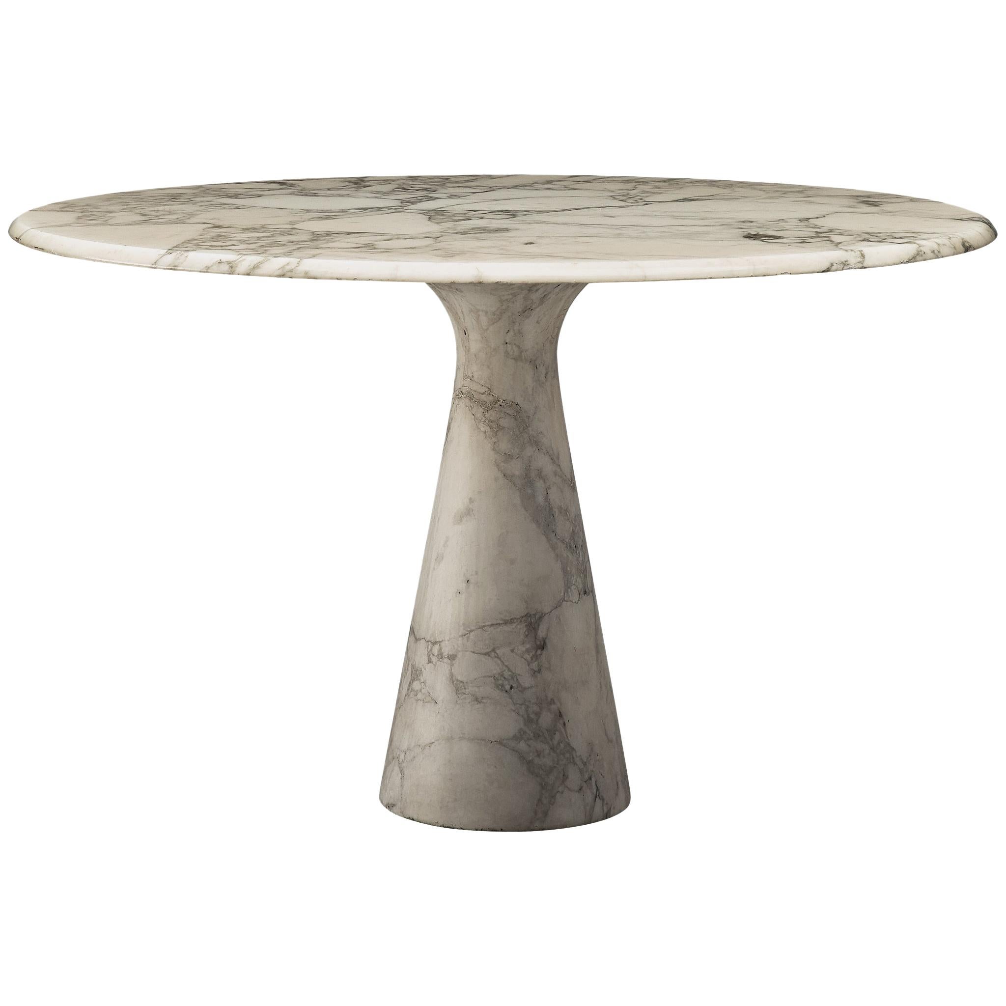 Angelo Mangiarotti Round Table in Carrara Marble