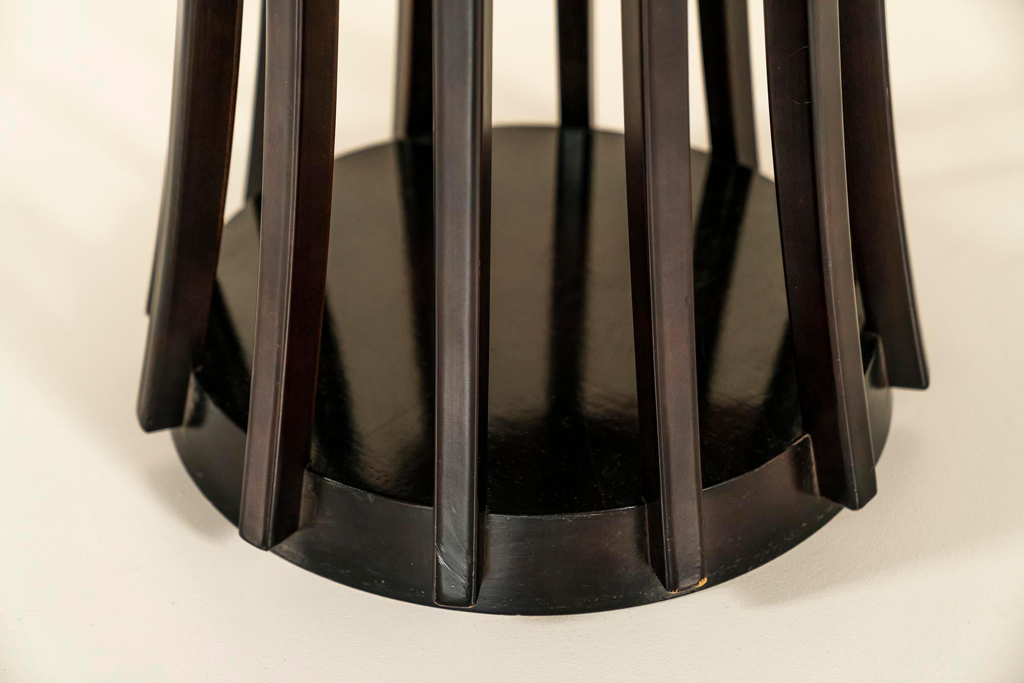 Angelo Mangiarotti 'S11' Round Dining Table in Ebony, Italy, 1970s For Sale 5