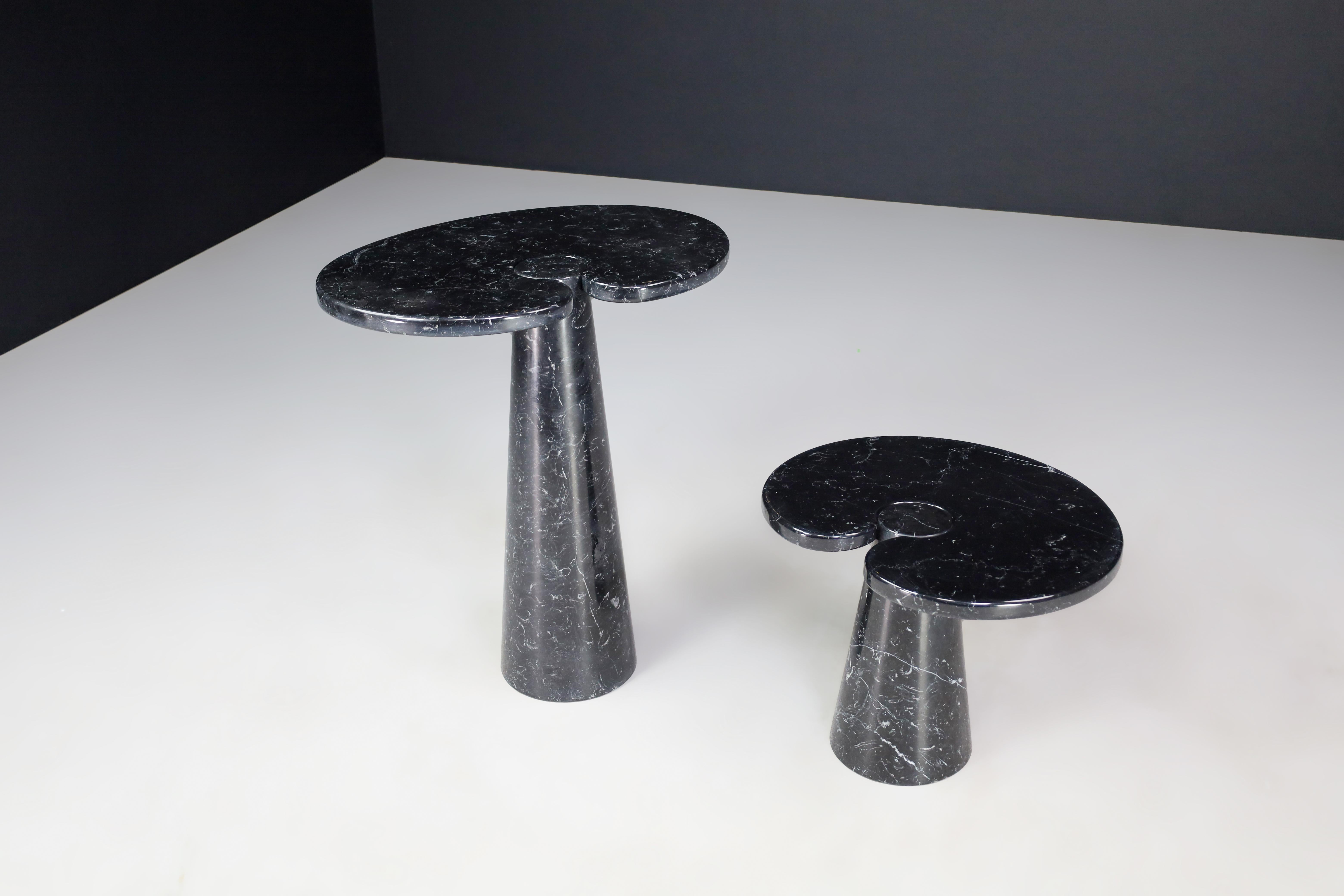 Angelo Mangiarotti set of 2 Nero Marquina marble consoles for Skipper Italy 1970 For Sale 9