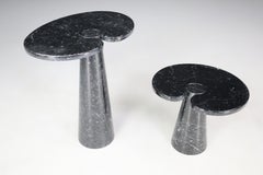 Angelo Mangiarotti set of 2 Nero Marquina marble consoles for Skipper Italy 1970