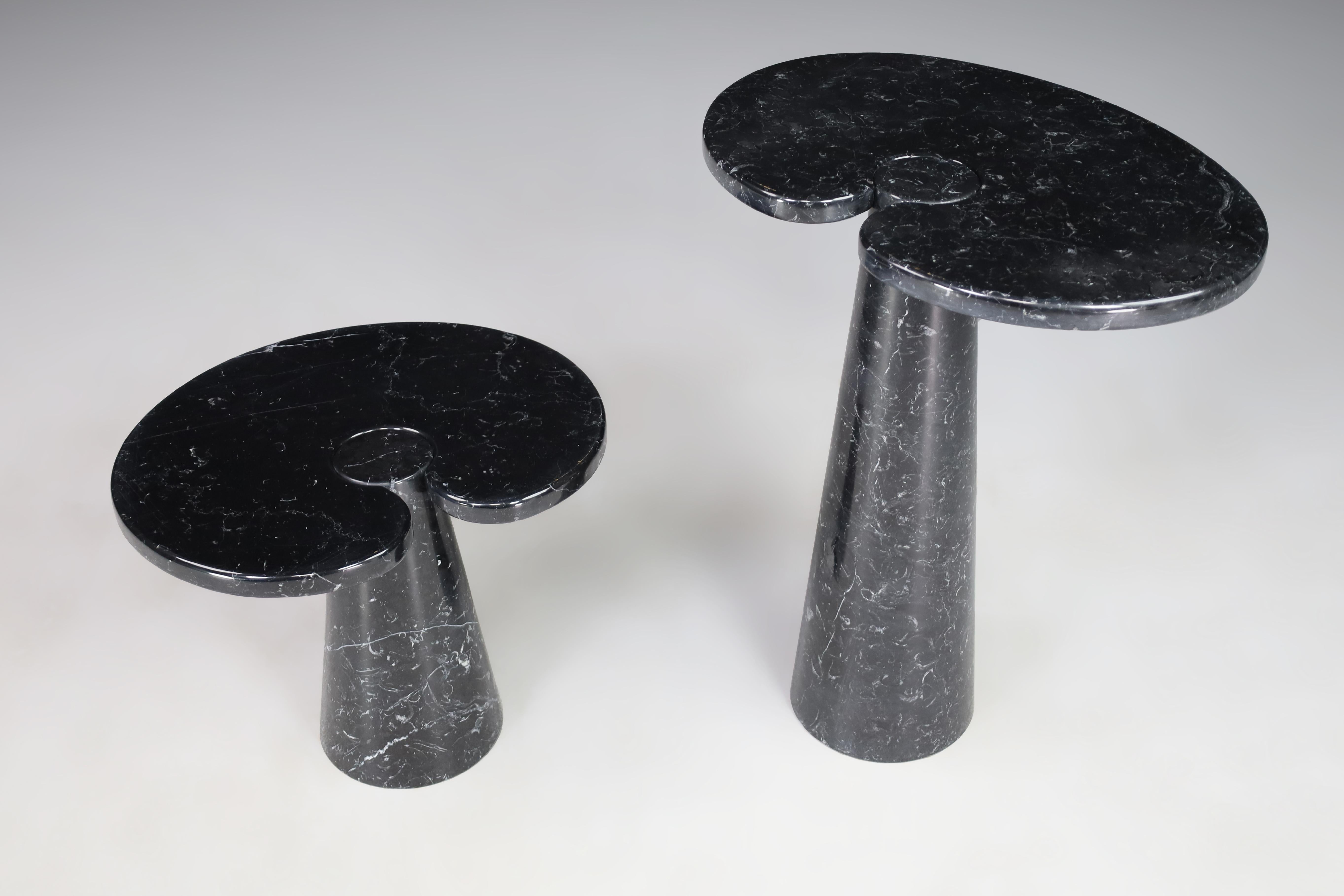 Angelo Mangiarotti set of 2 Nero Marquina marble consoles for Skipper Italy 1970 For Sale 2