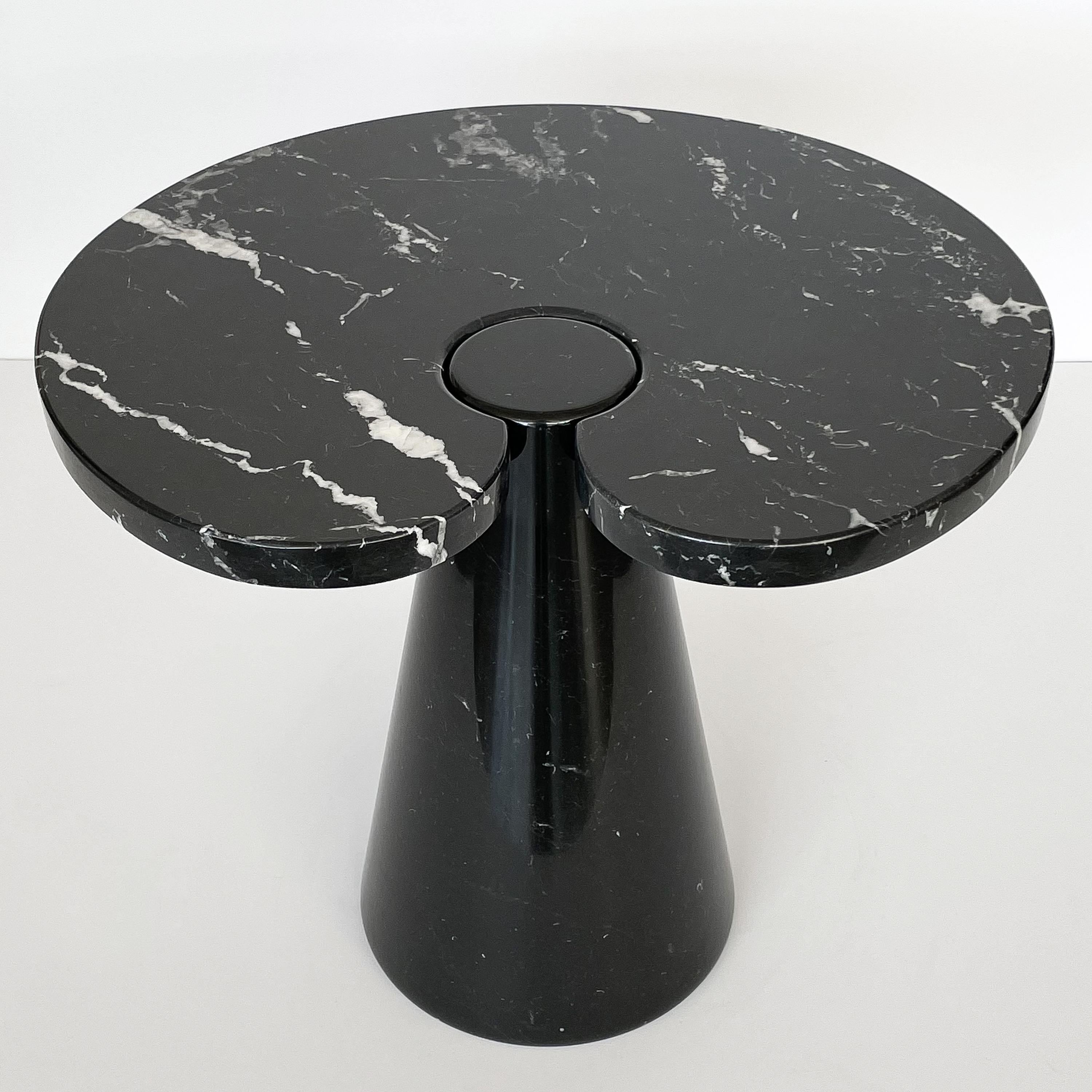 Angelo Mangiarotti Short Eros Side Table in Black Marquina Marble 4