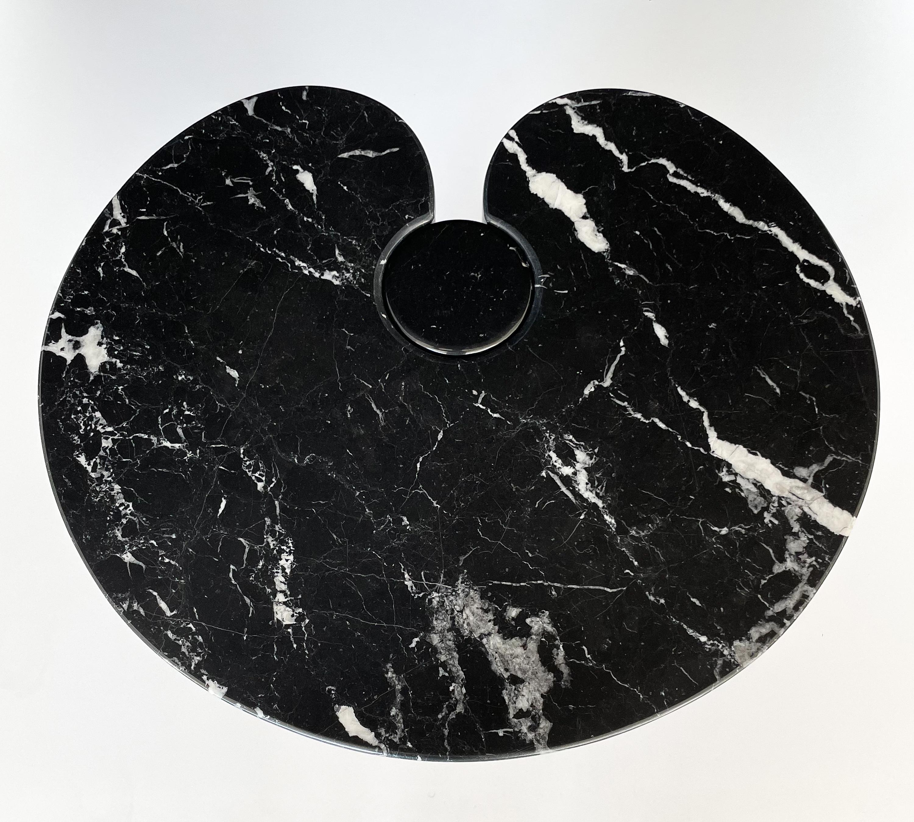 Angelo Mangiarotti Short Eros Side Table in Black Marquina Marble 5