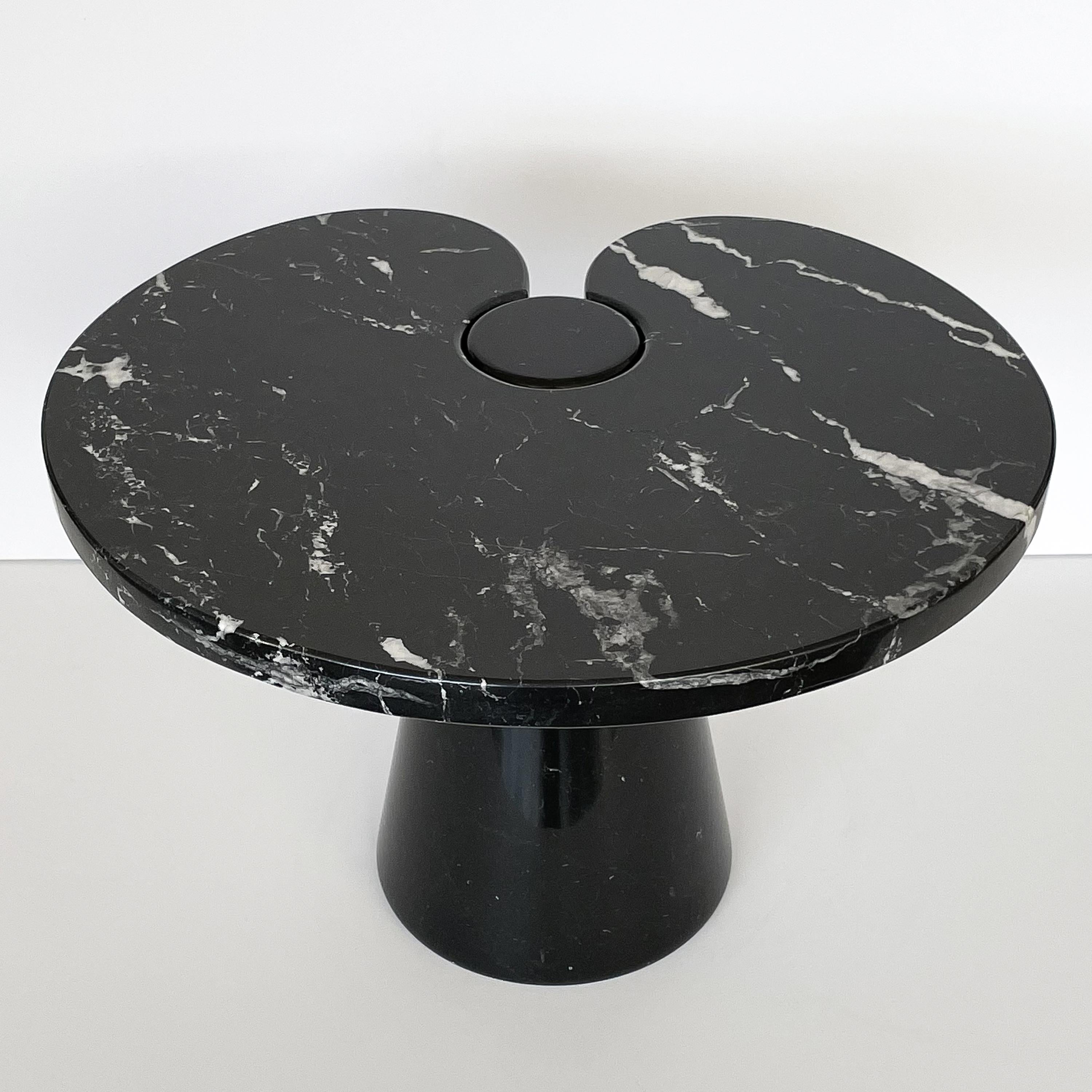 Angelo Mangiarotti Short Eros Side Table in Black Marquina Marble 1