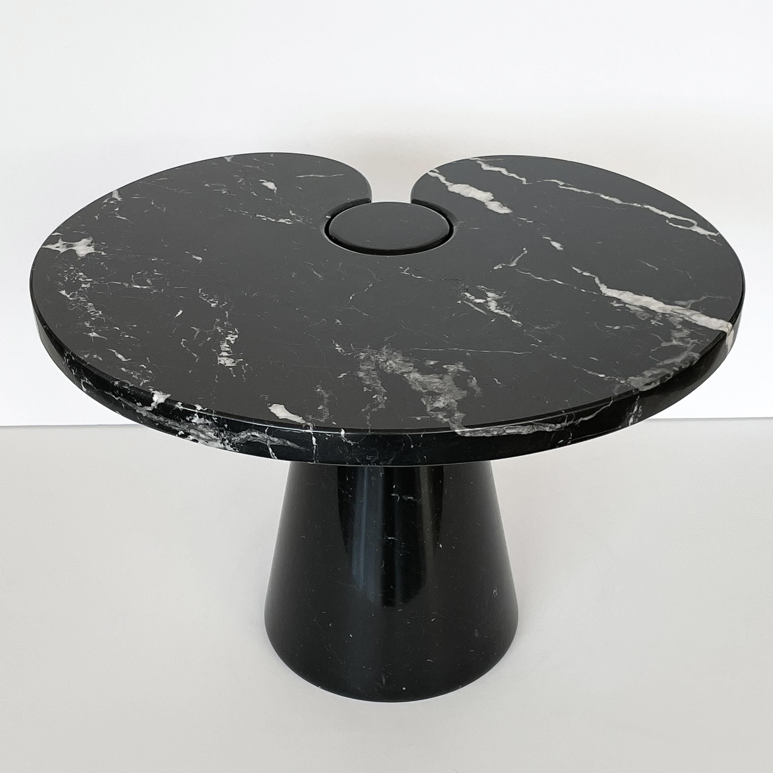 Angelo Mangiarotti Short Eros Side Table in Black Marquina Marble 2