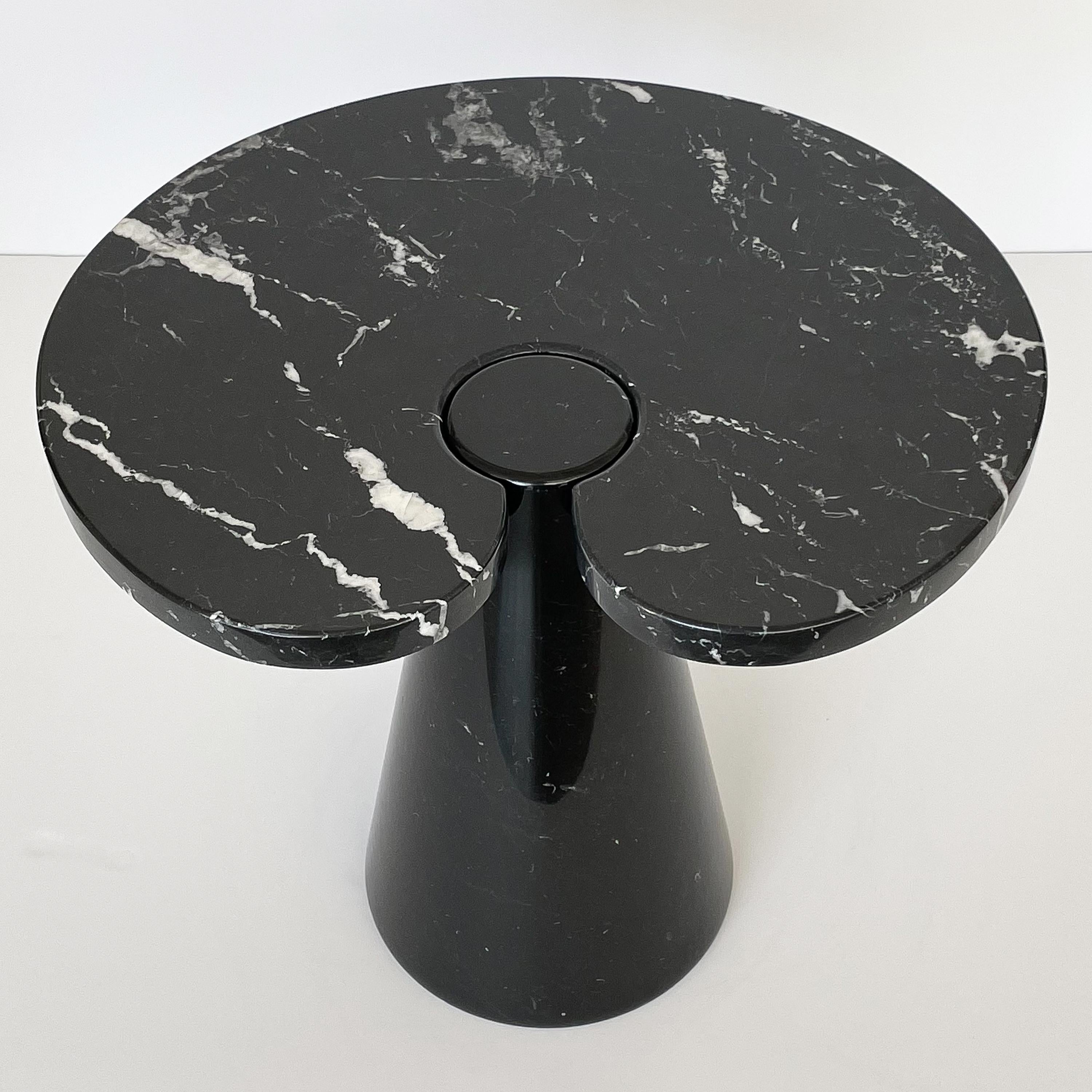 Angelo Mangiarotti Short Eros Side Table in Black Marquina Marble 3