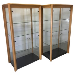 Angelo Mangiarotti set of two showcases De Nos 1970s.