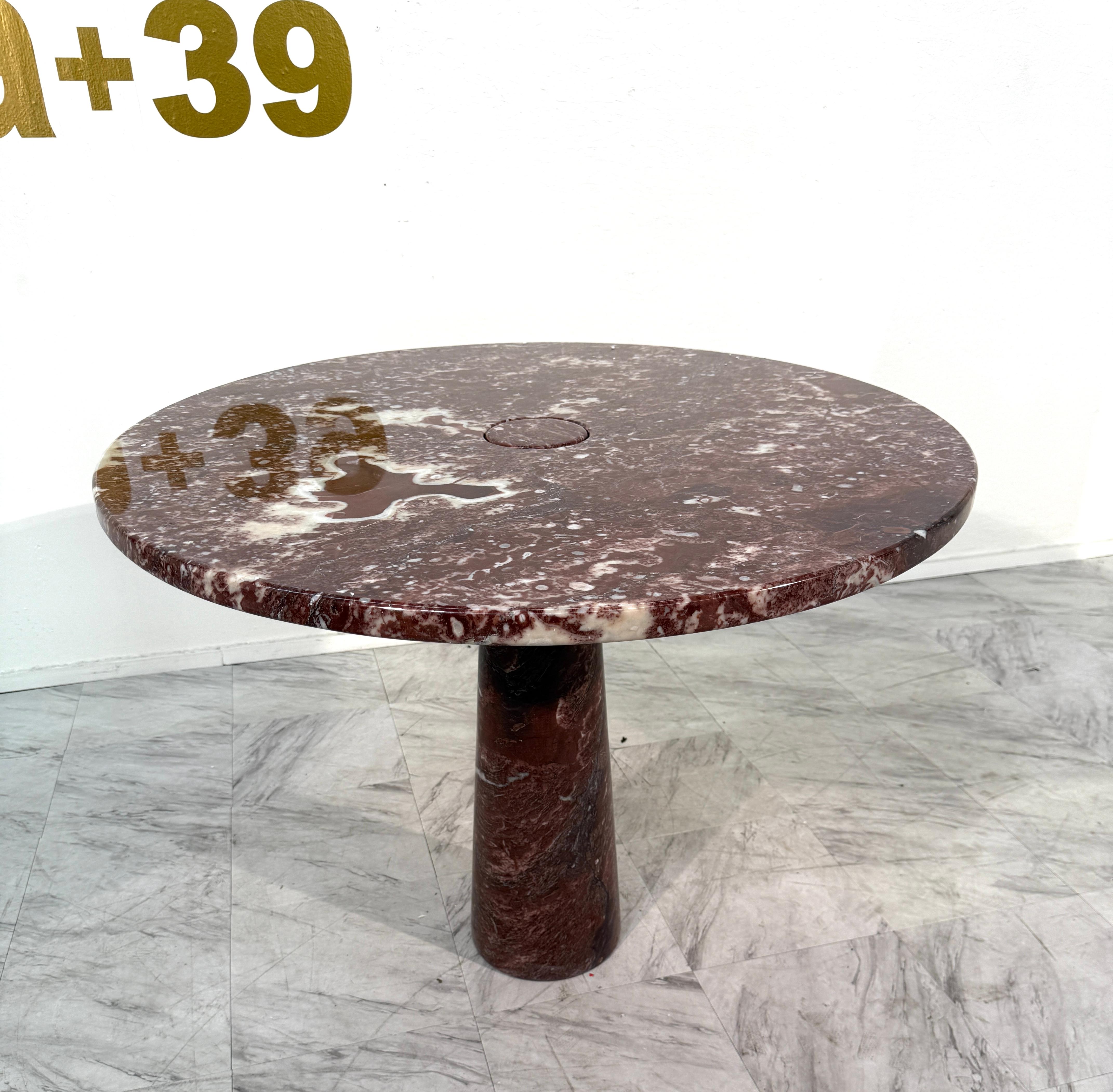 Angelo Mangiarotti Mesa de comedor Skipper 'Eros' de mármol rosso, Italia Años 70 en venta 2