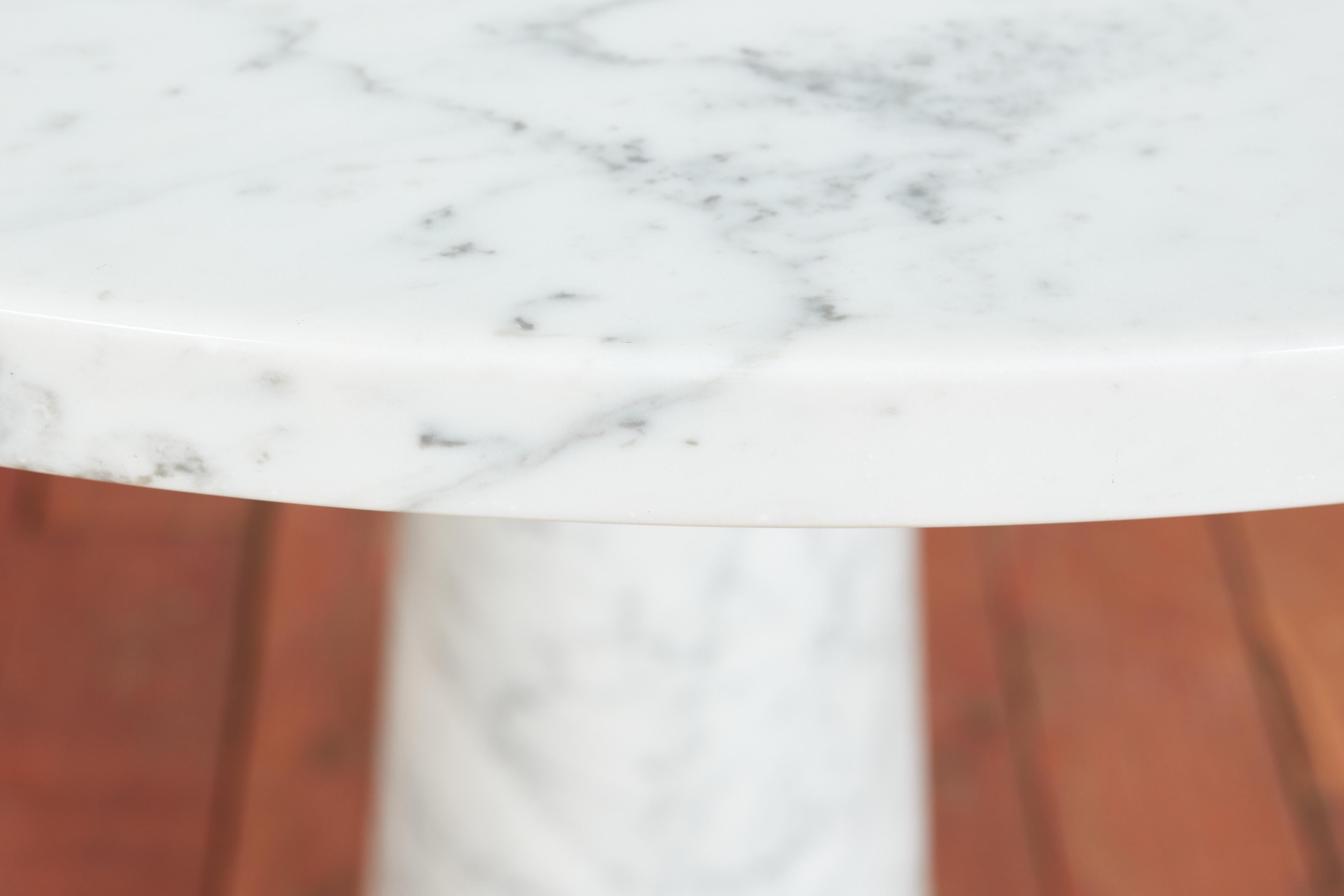 Carrara Marble Angelo Mangiarotti Table for Skipper For Sale