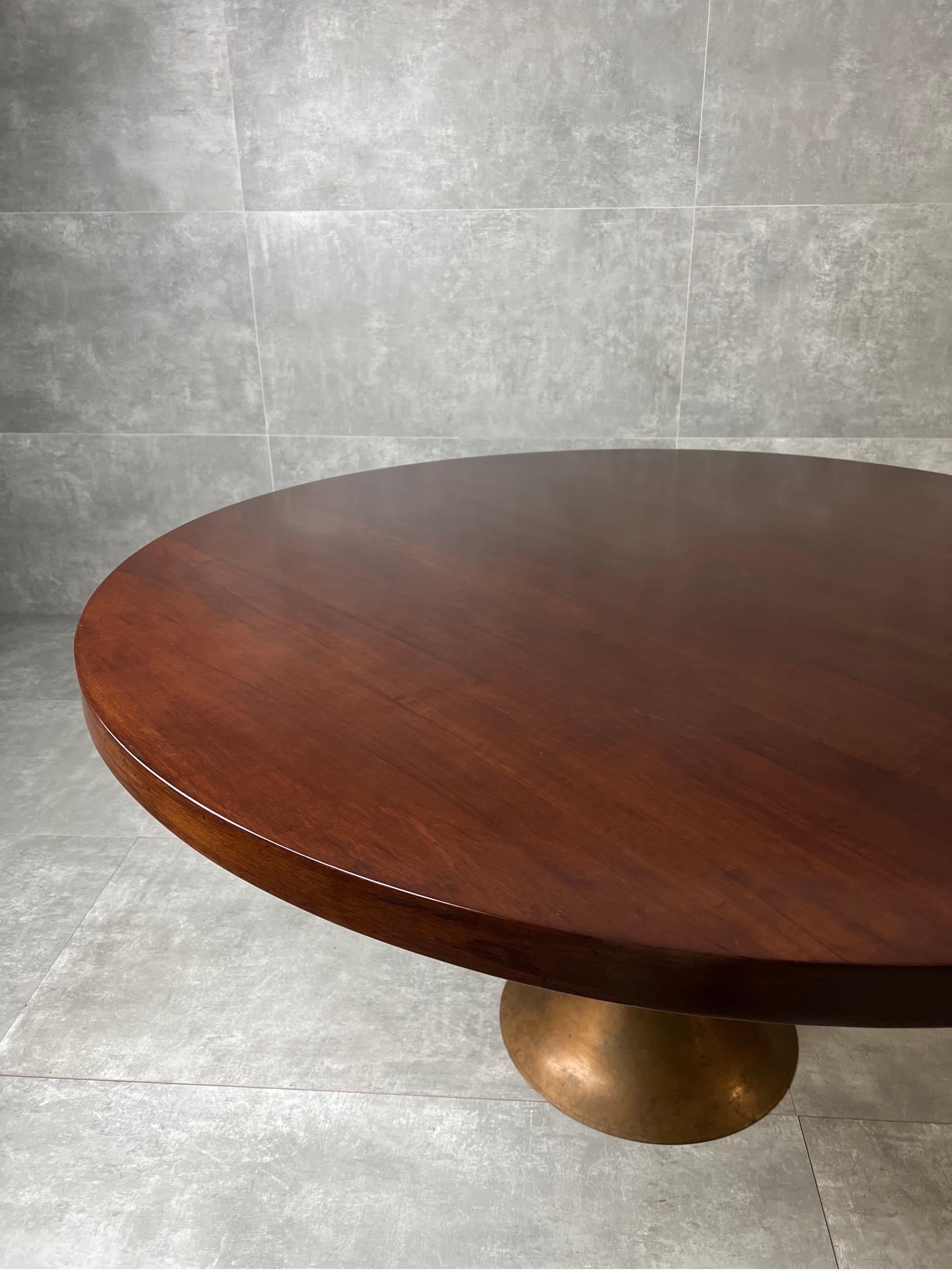 Copper Angelo Mangiarotti Table Model 302 for Bernini, Italy For Sale