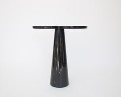 Angelo Mangiarotti Tall Italian Side Table Eros Series Black Marquina Marble