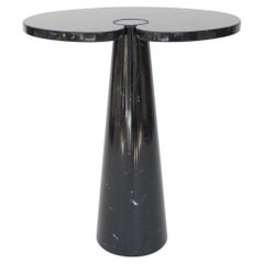 Angelo Mangiarotti Tall Italian Side Table Eros Series Black Marquina Marble