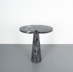 Angelo Mangiarotti Tall Side or Center Table Eros Black Marquina Marble, Italy