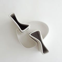 Angelo Mangiarotti Vaso a tre pezzi per Brambilla, Italia anni '70