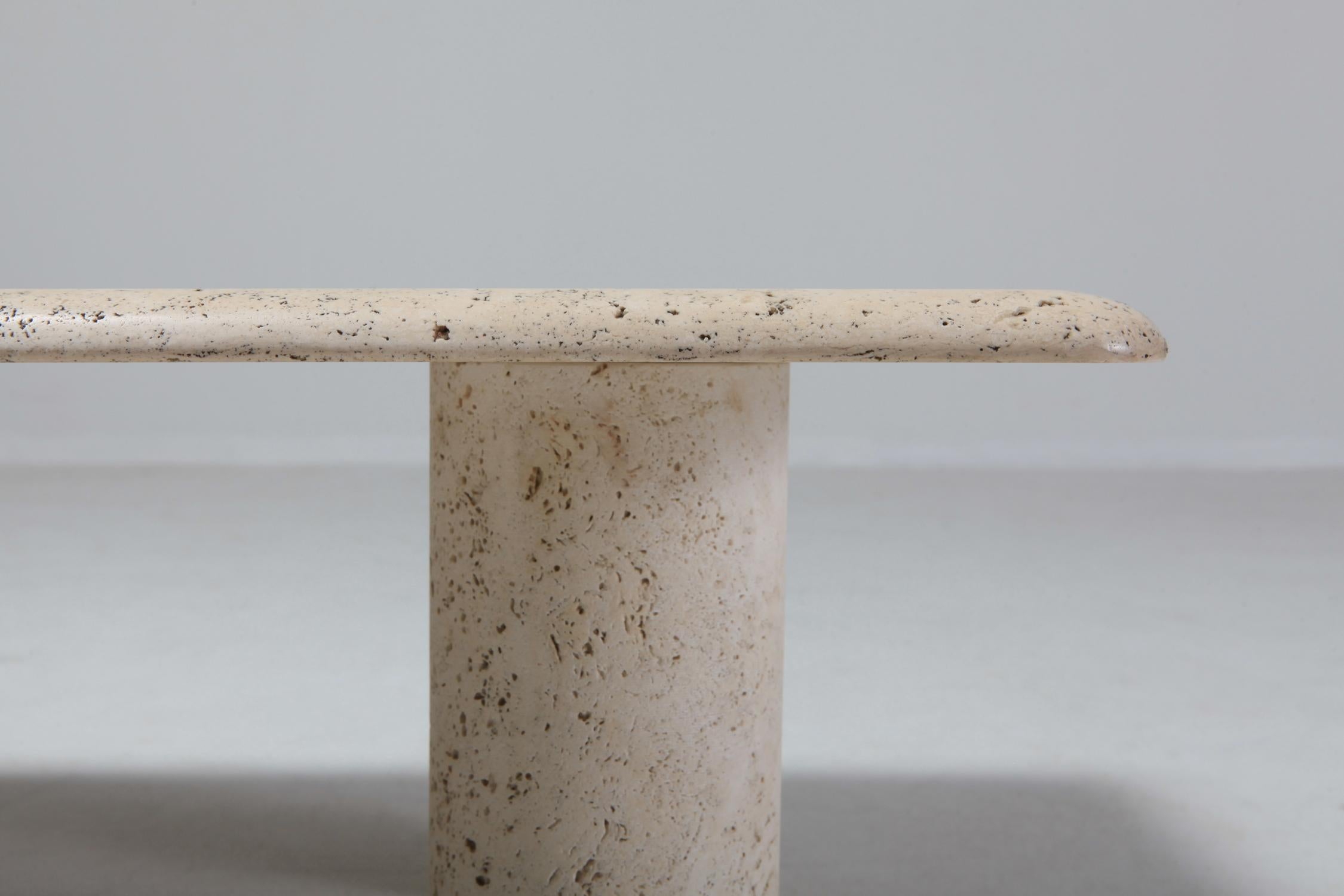 Angelo Mangiarotti Travertine Coffee Table for Up & Up 4