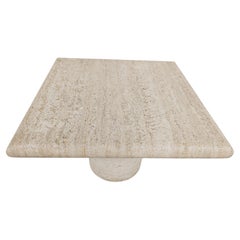 Angelo Mangiarotti Travertine side Table for Up&Up, Italy